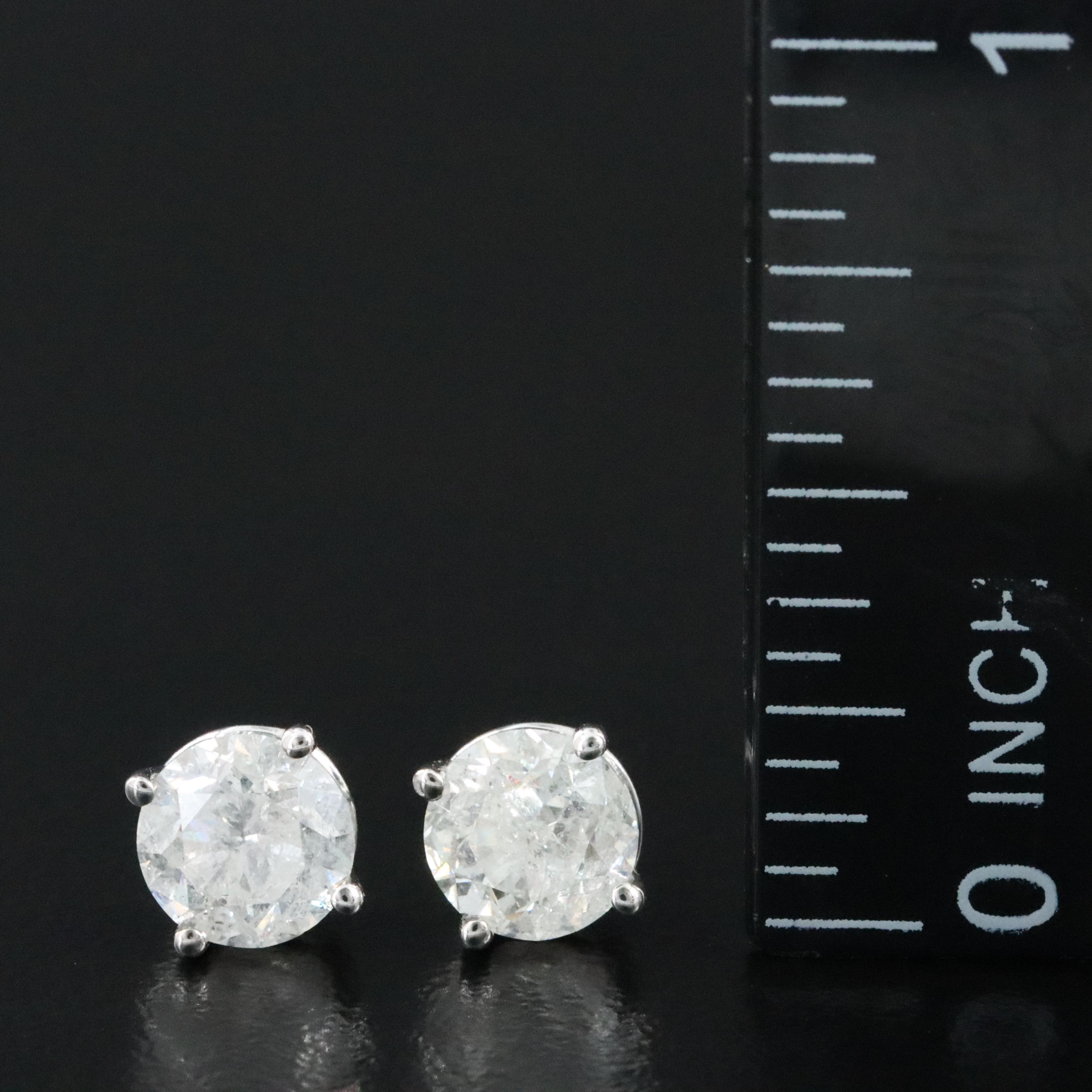 14K 2.02 CTW Diamond Solitaire Earrings