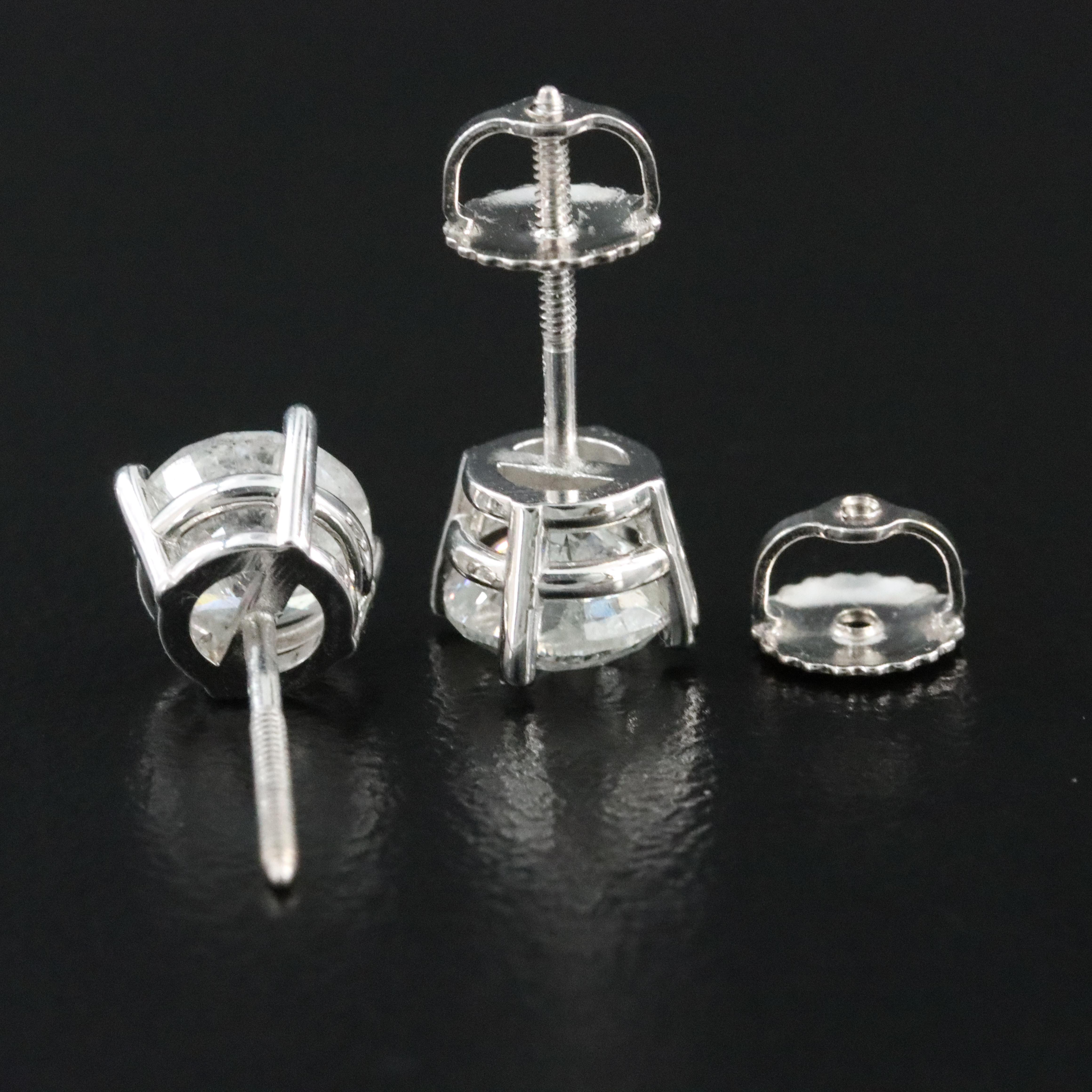 14K 2.02 CTW Diamond Solitaire Earrings