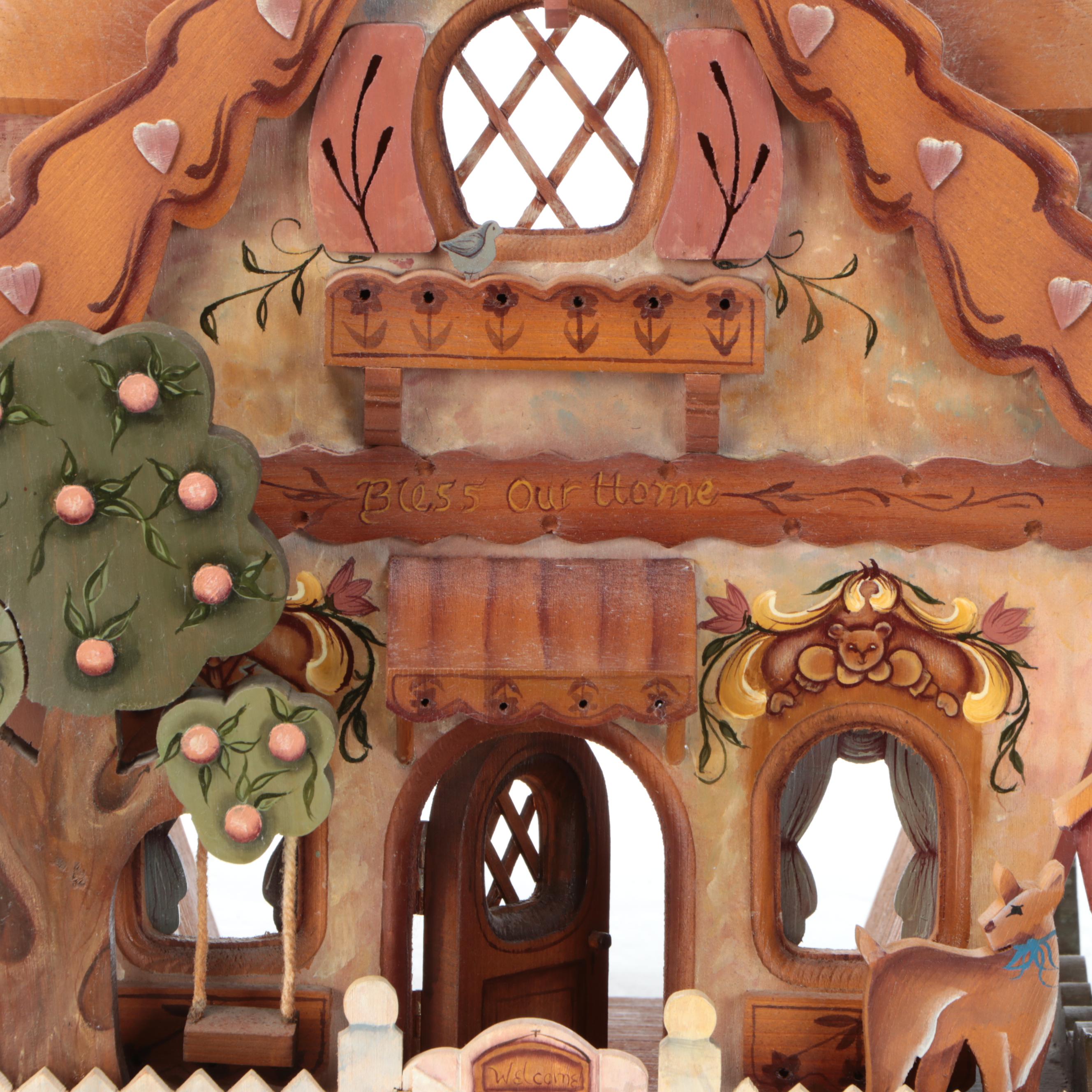 Carved Wooden Dollhouse