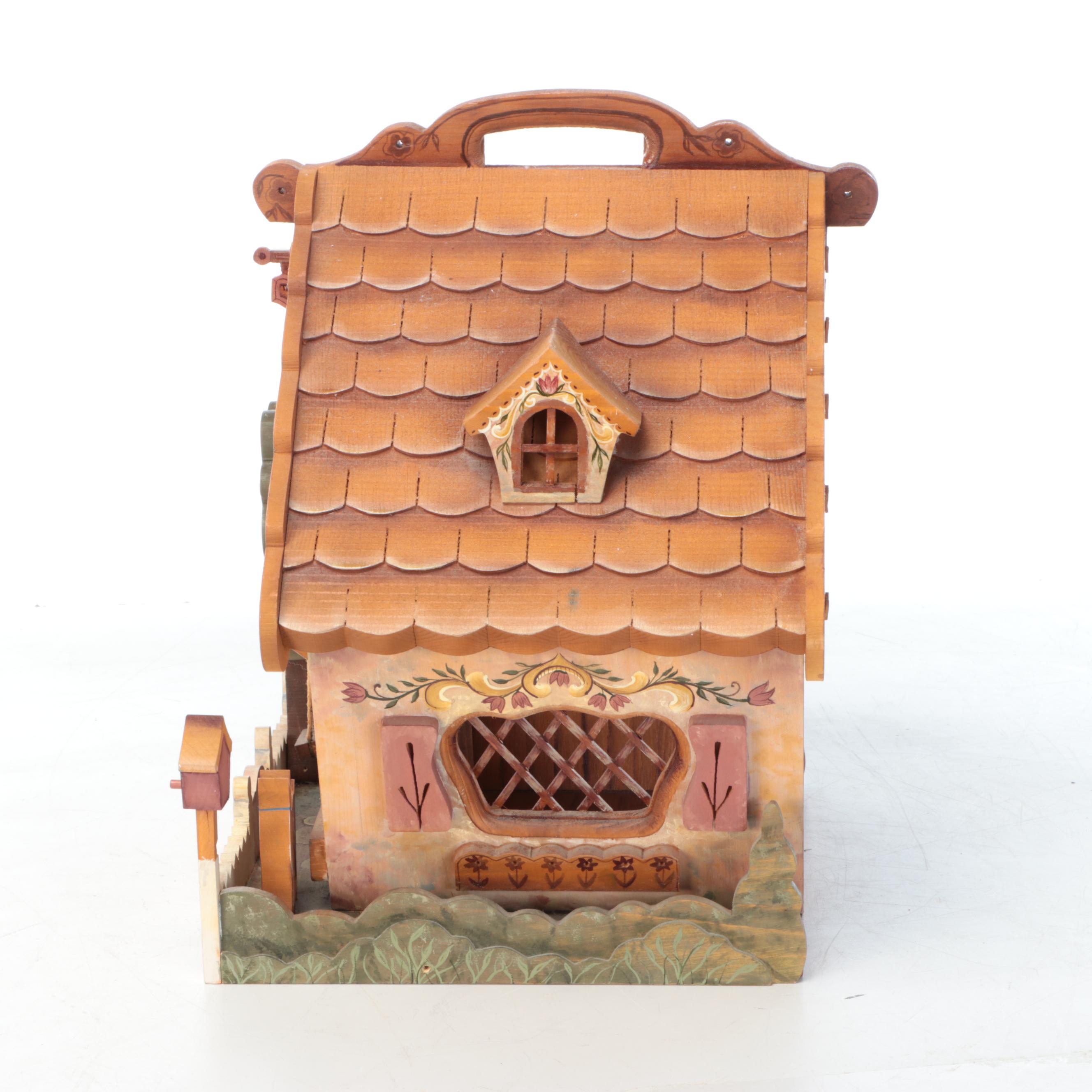 Carved Wooden Dollhouse
