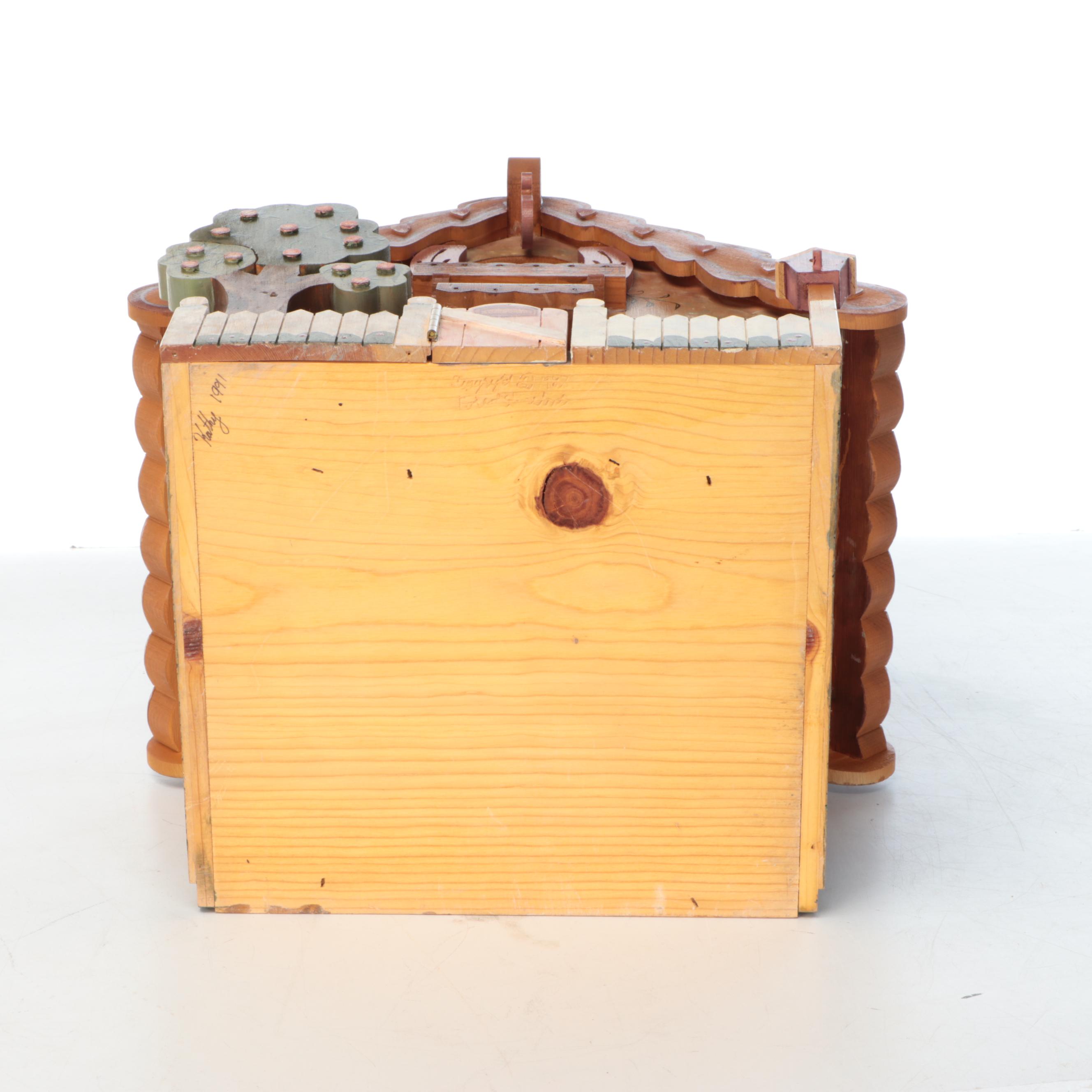 Carved Wooden Dollhouse