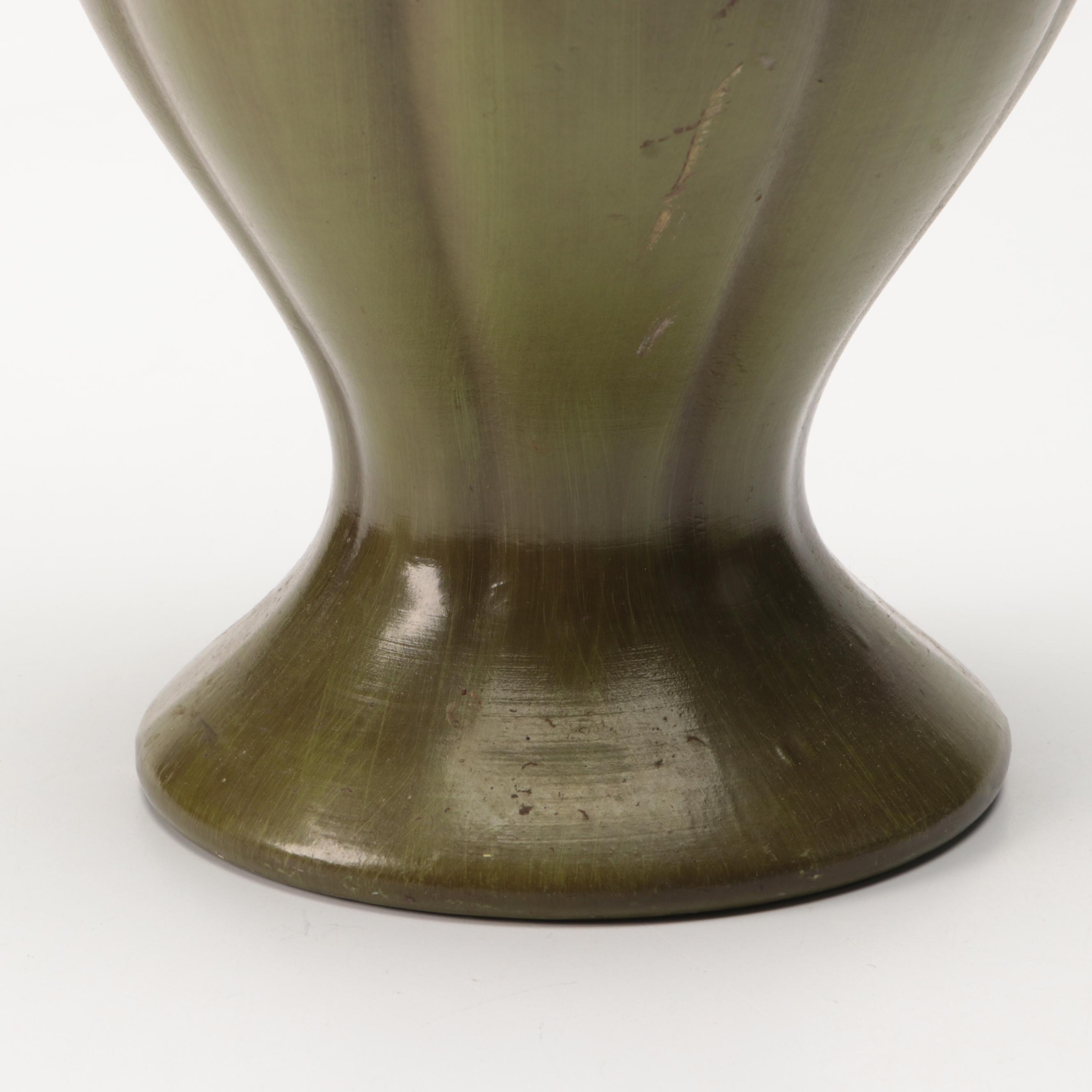 Red Wing Pottery Footed Console Bowl and Royal Haeger Vases