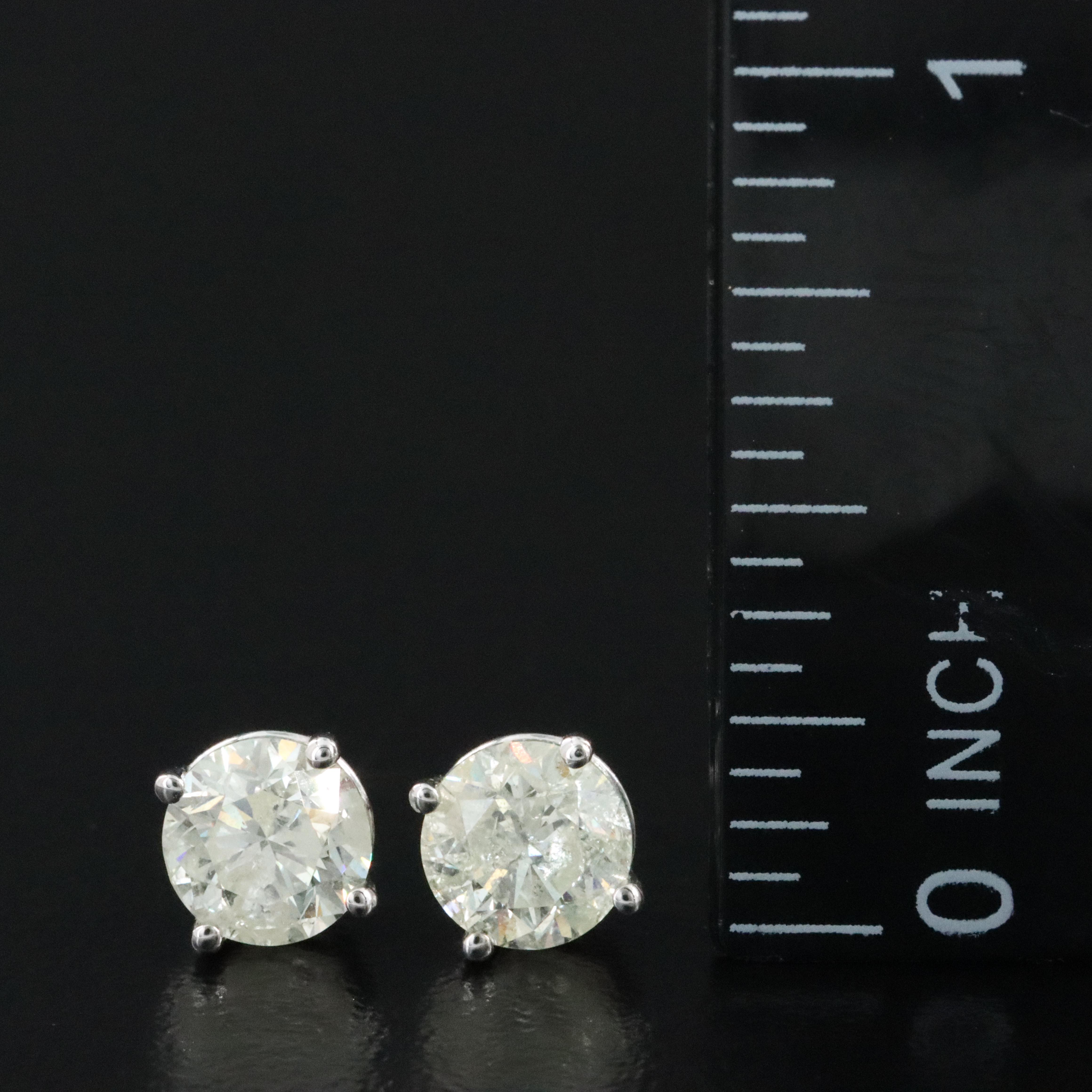 14K 2.02 CTW Diamond Solitaire Earrings