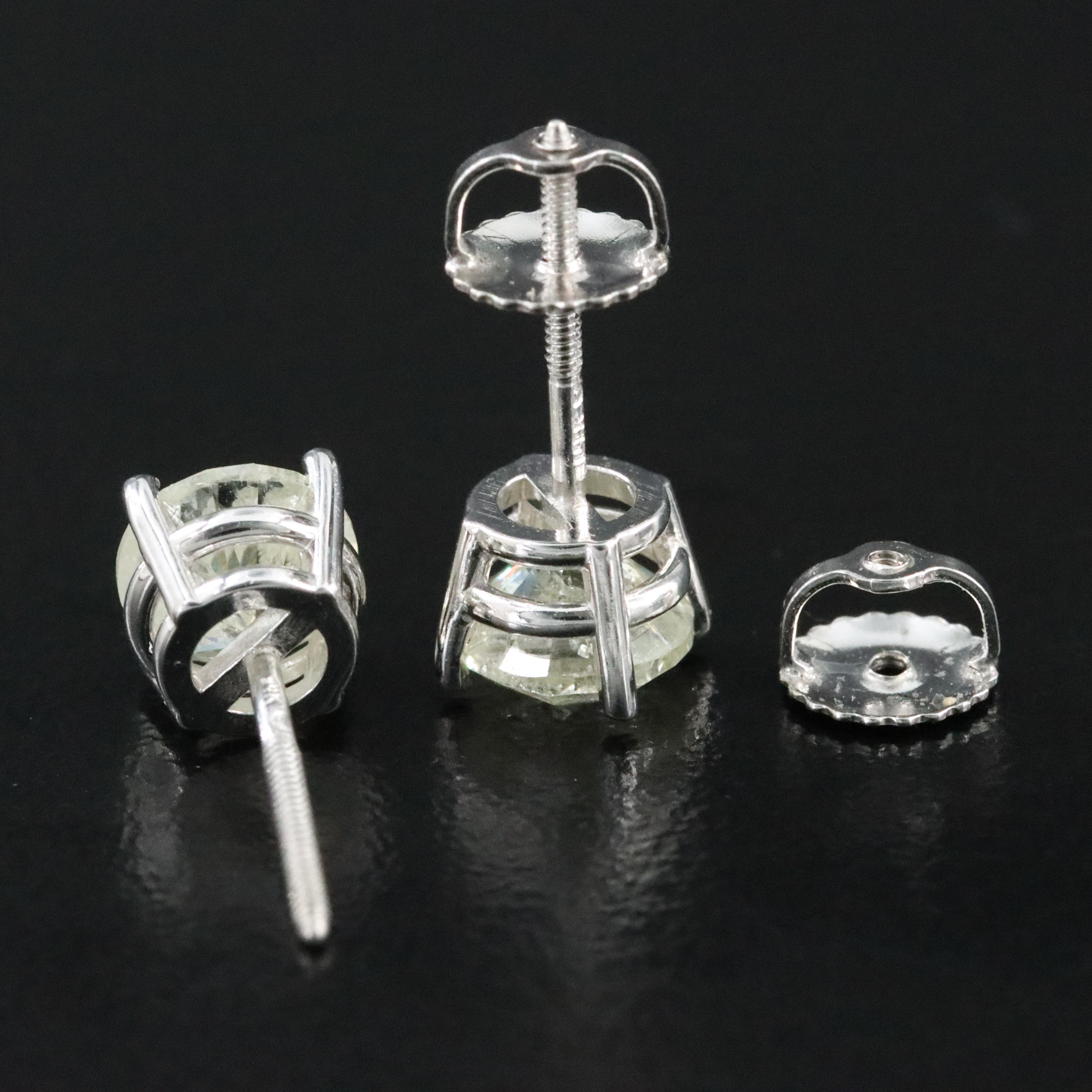 14K 2.02 CTW Diamond Solitaire Earrings