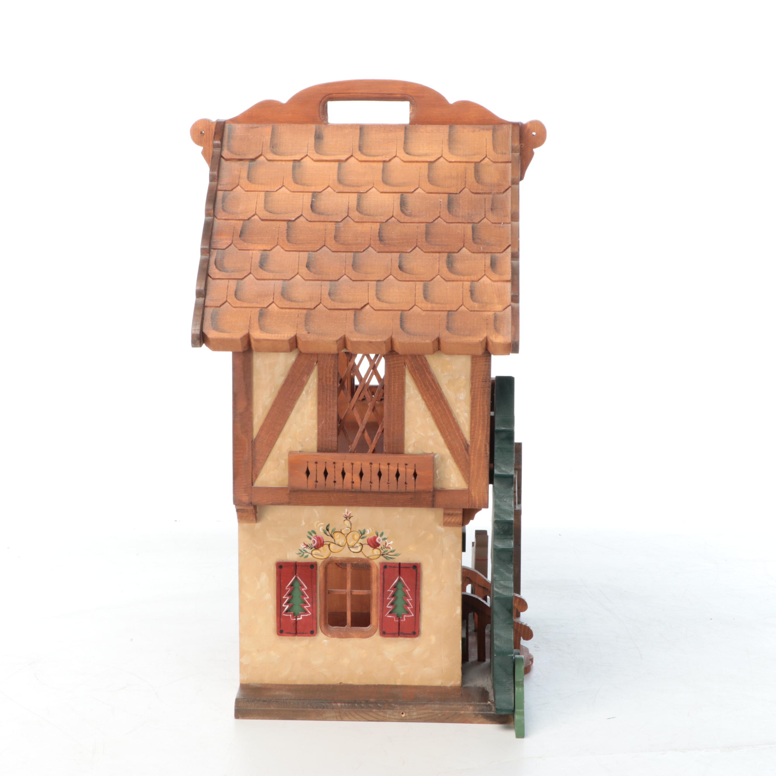 Hand-Painted Wooden Dollhouse