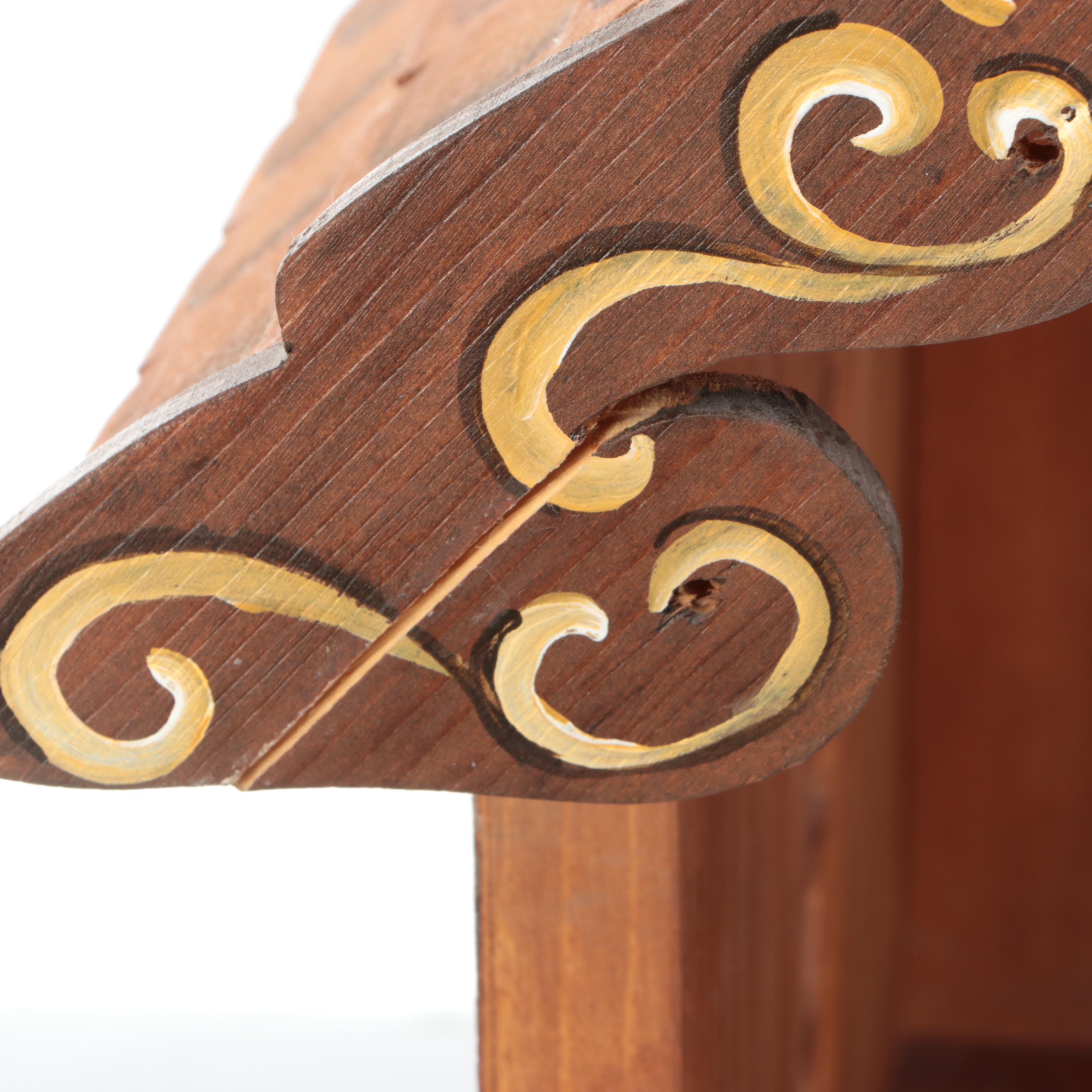 Hand-Painted Wooden Dollhouse