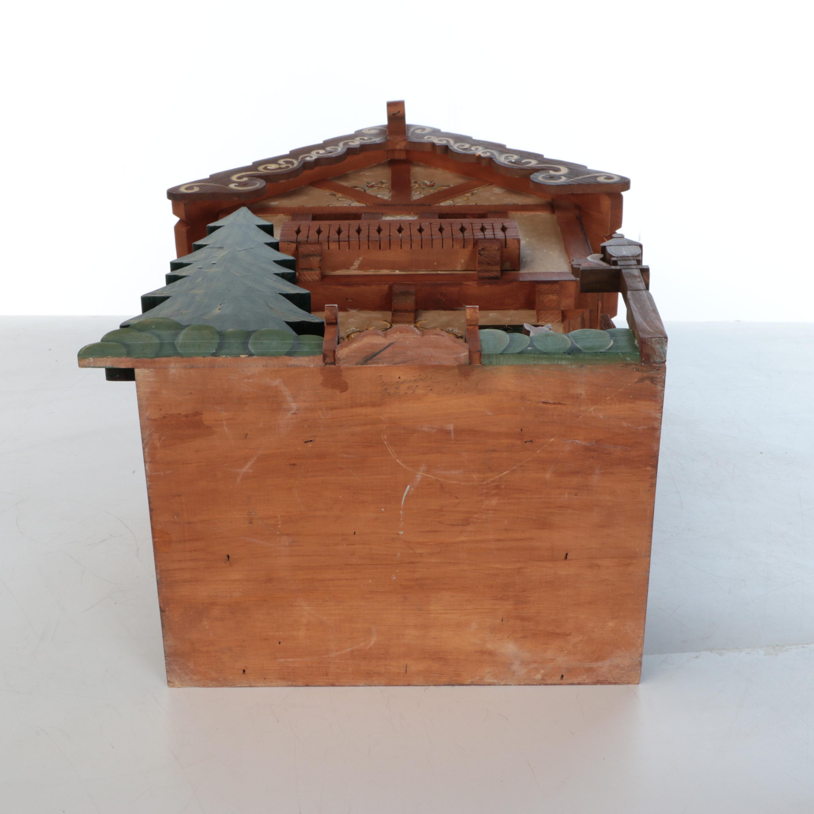 Hand-Painted Wooden Dollhouse