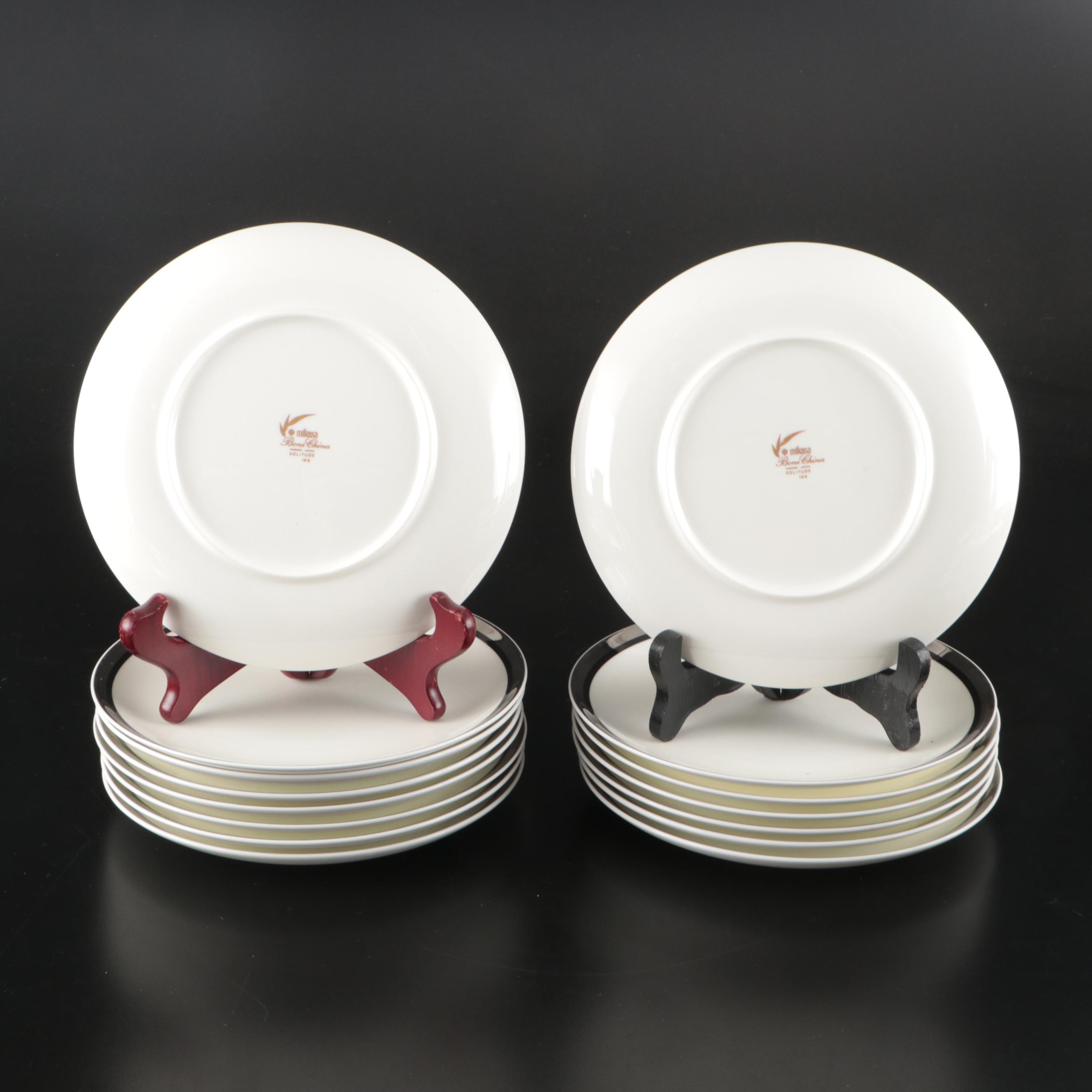 Mikasa "Solitude" Bone China Dinnerware and Serving Pieces, 1975–1998