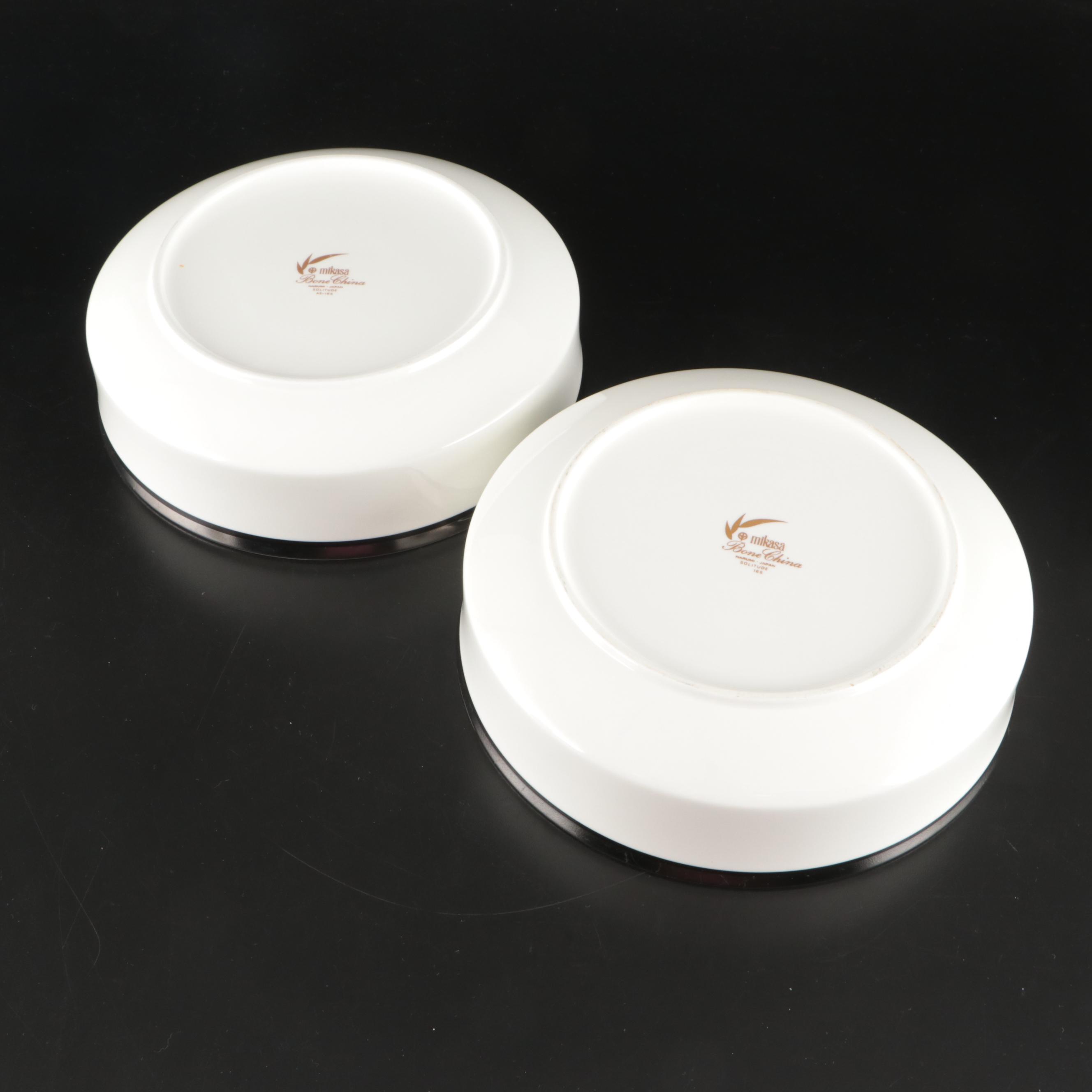 Mikasa "Solitude" Bone China Dinnerware and Serving Pieces, 1975–1998