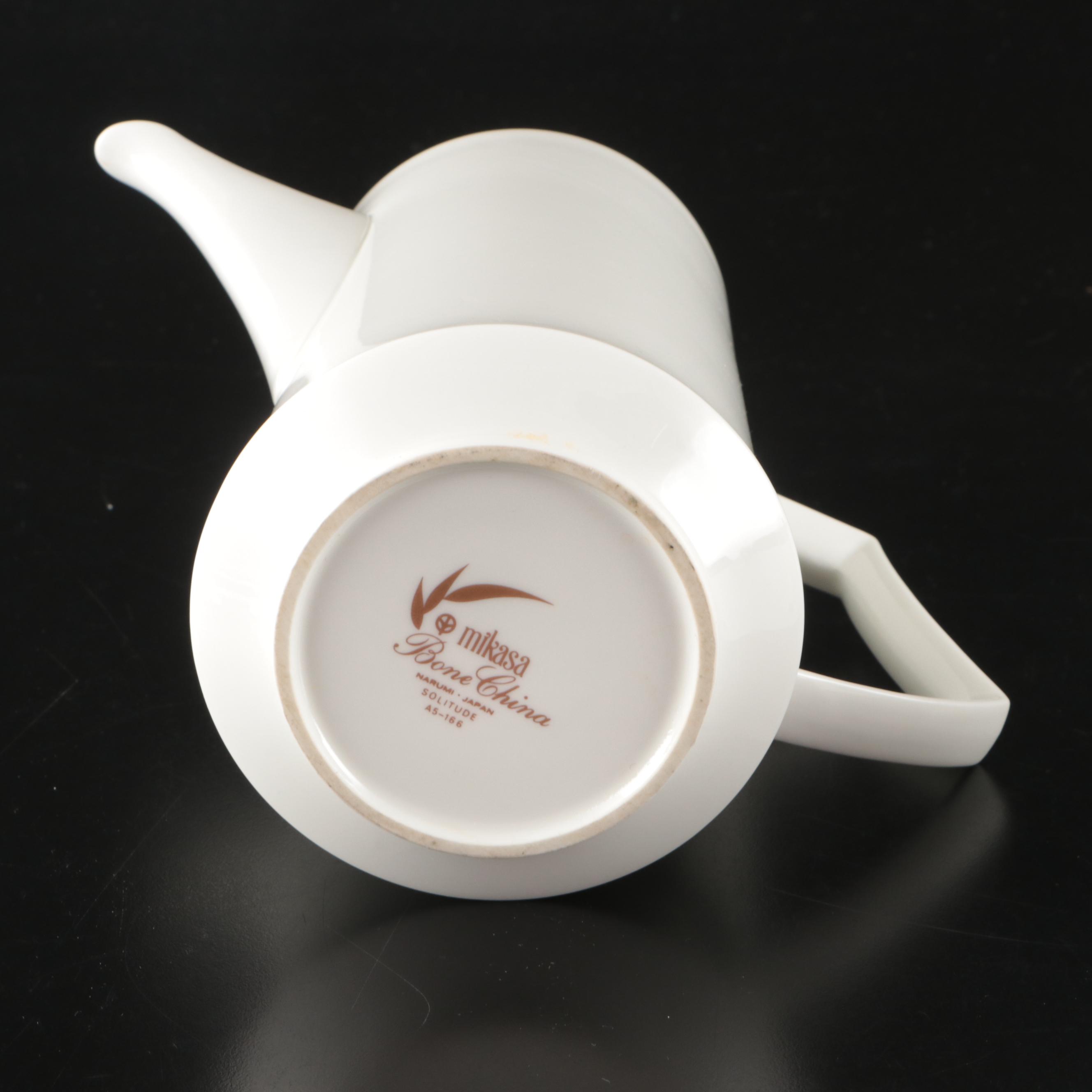 Mikasa "Solitude" Bone China Dinnerware and Serving Pieces, 1975–1998