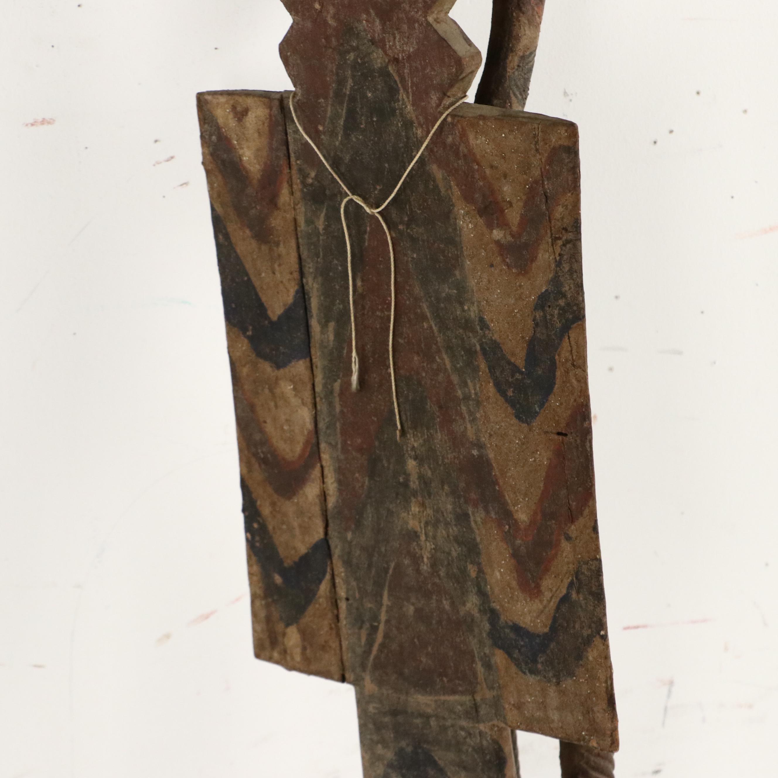 Bwa Polychrome Carved Wood Plank Mask, 20th Century