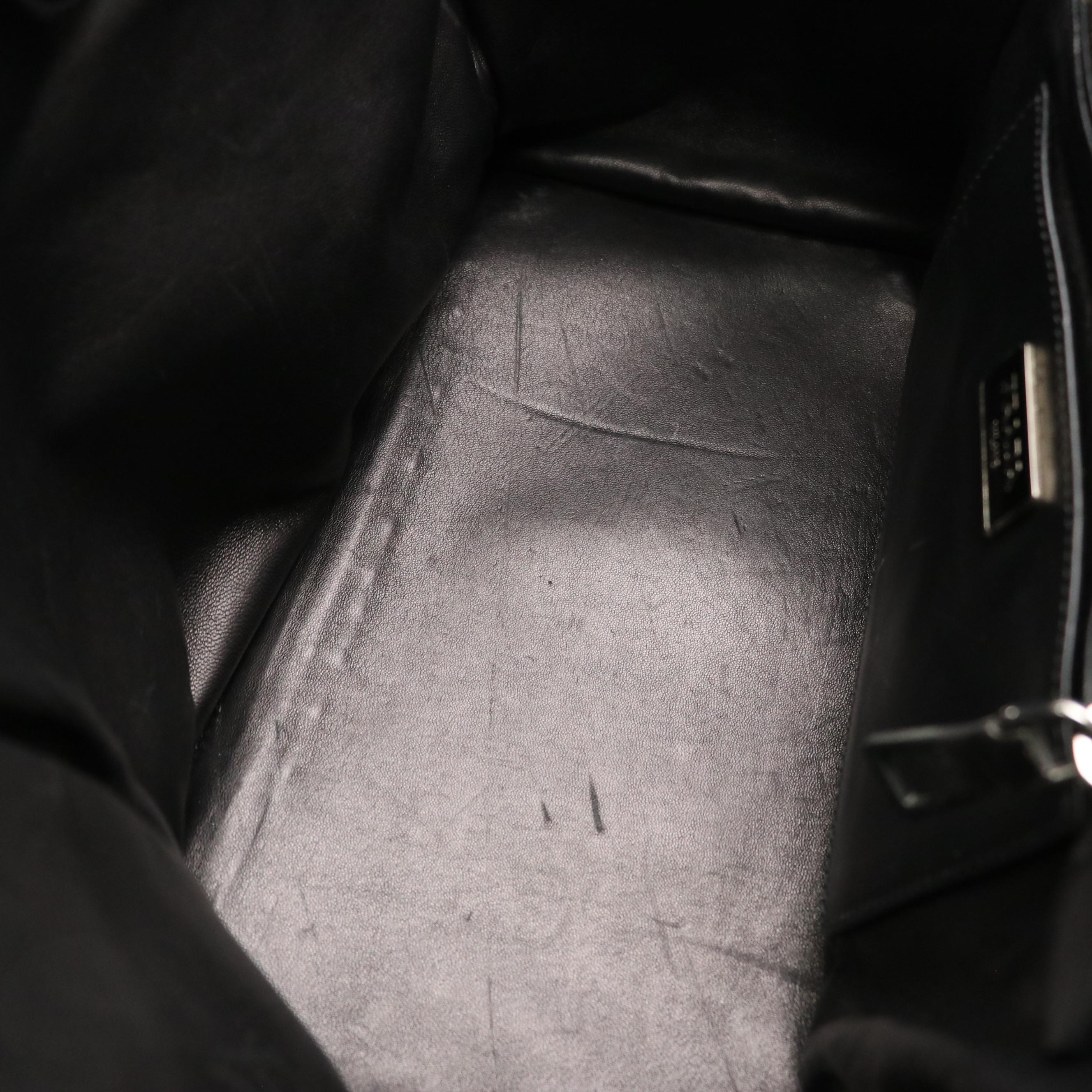 Prada Twin Pocket Two-Way Tote in Vintage Brown Embellished Leather