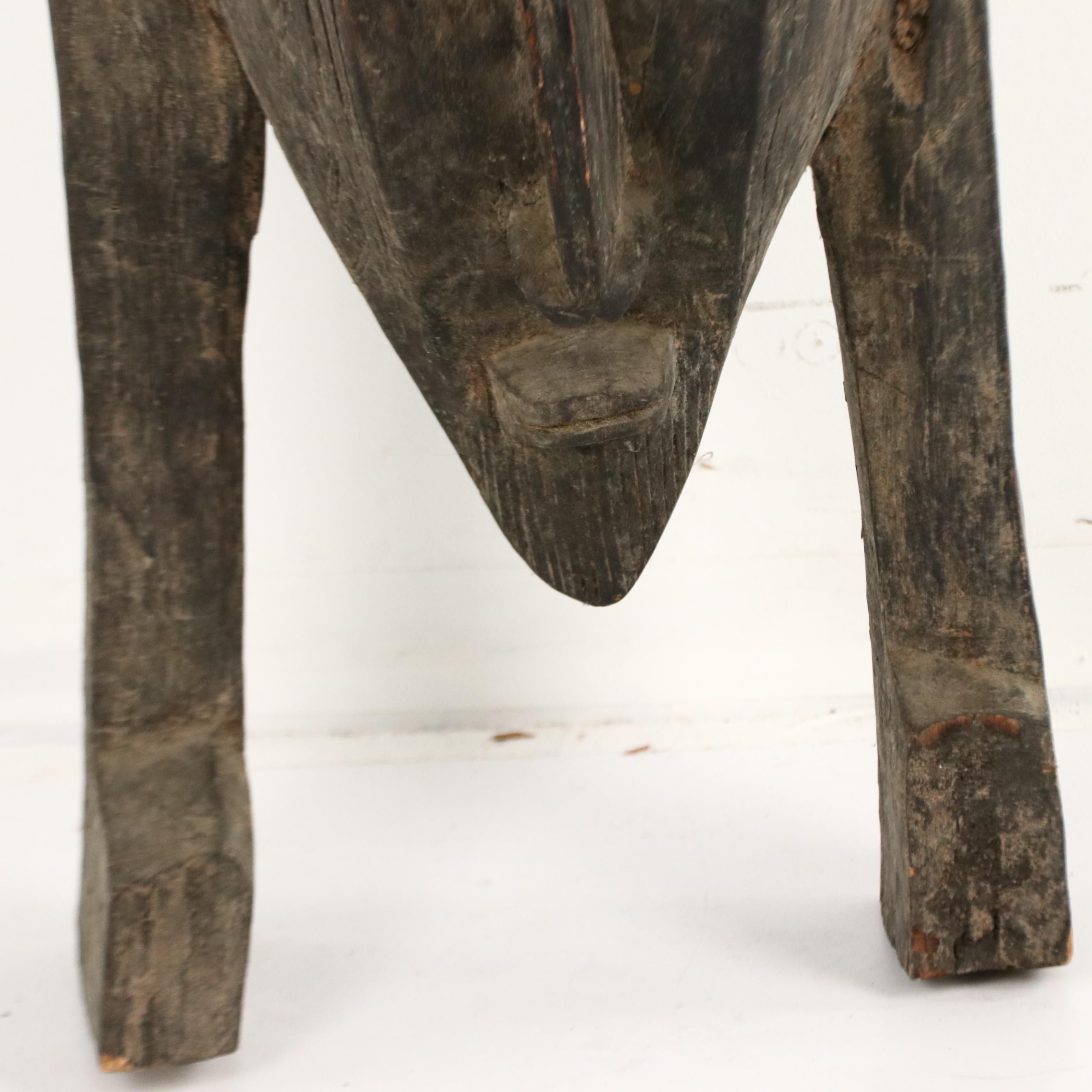 Papua New Guinea Carved Wood Mask Panel, 20th Century