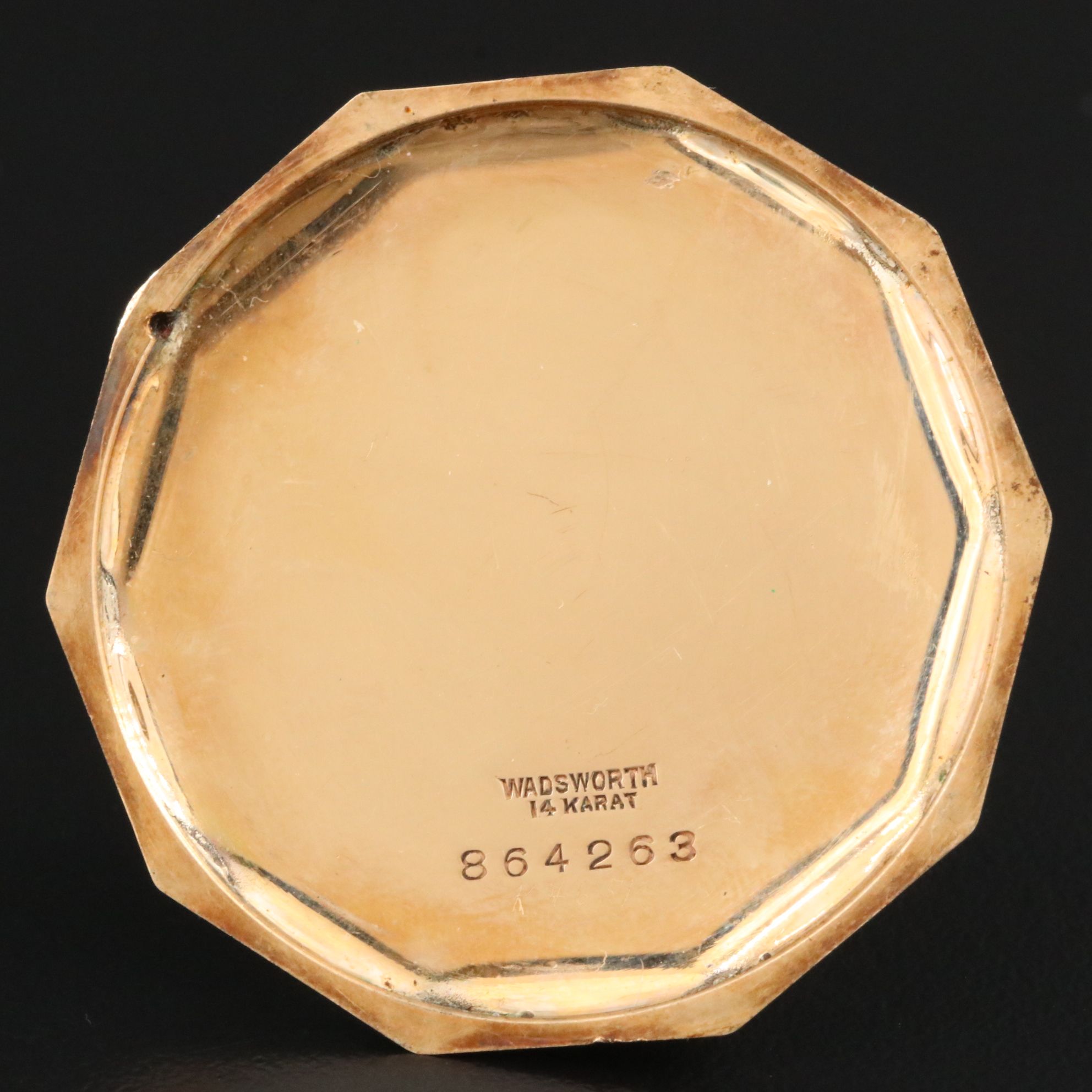 14K Elgin Art Deco Octagon Pocket Watch