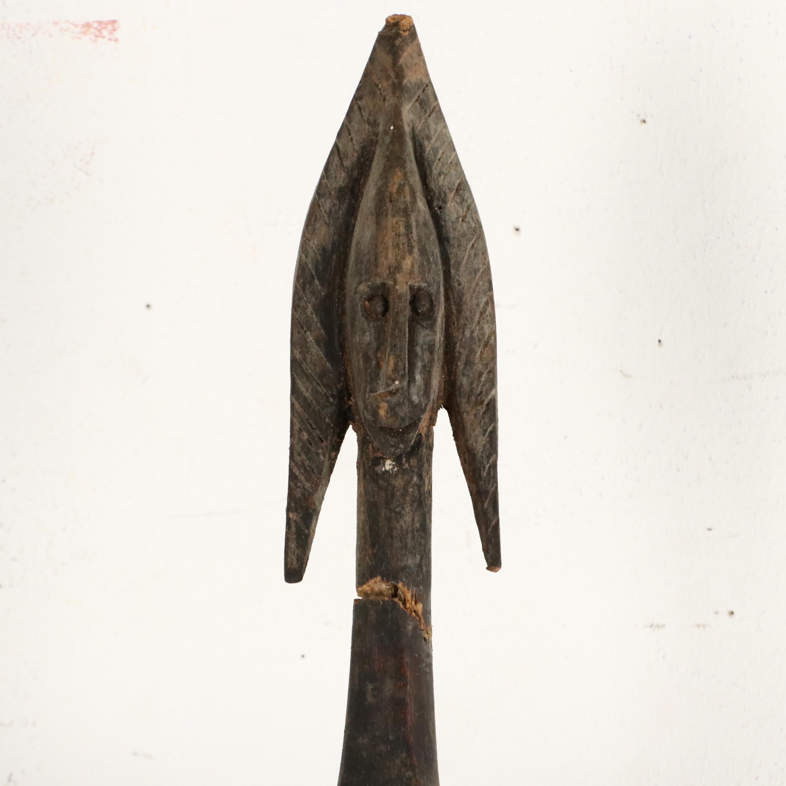 Papua New Guinea Carved Wood Mask Panel, 20th Century