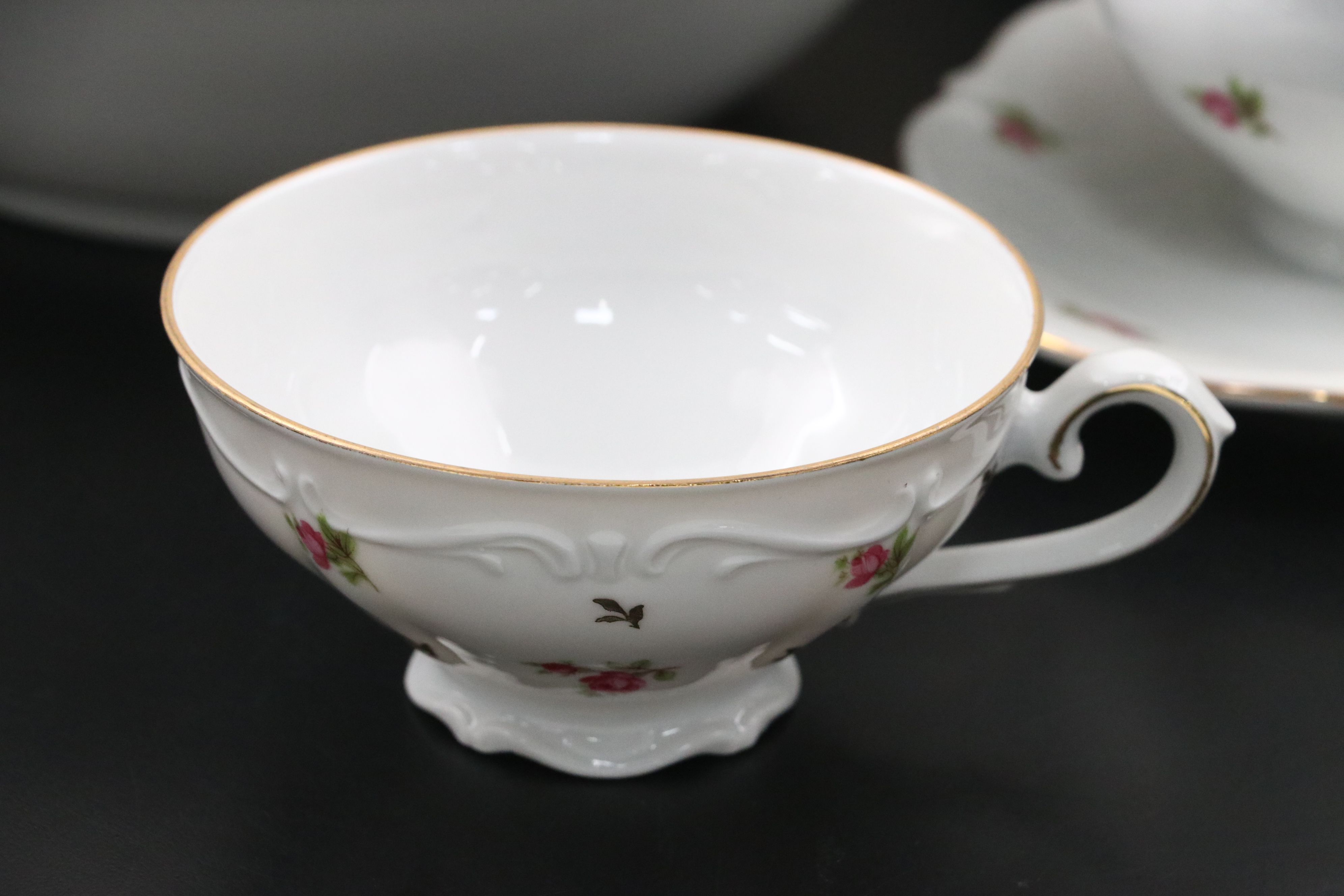 Winterling Pink Rose and Gold Finish Porcelain Dinnerware