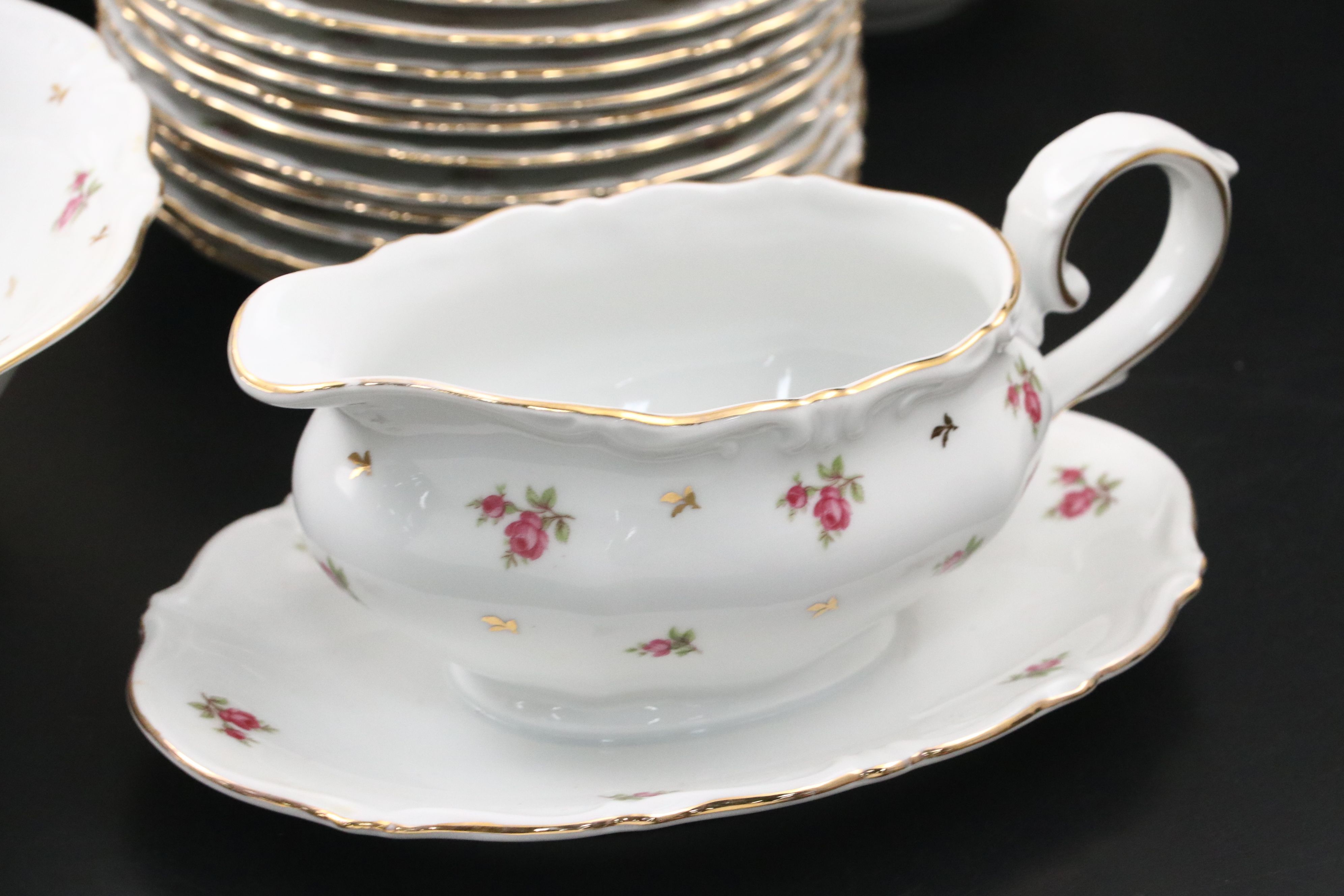 Winterling Pink Rose and Gold Finish Porcelain Dinnerware