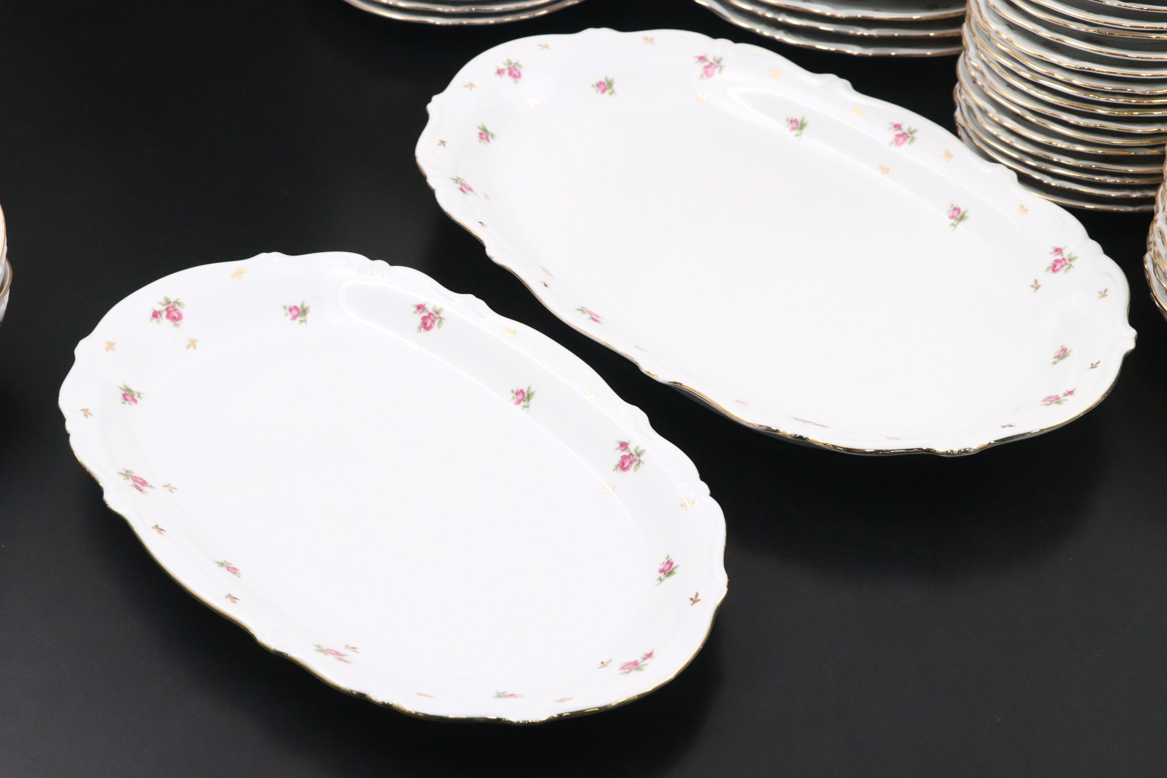 Winterling Pink Rose and Gold Finish Porcelain Dinnerware