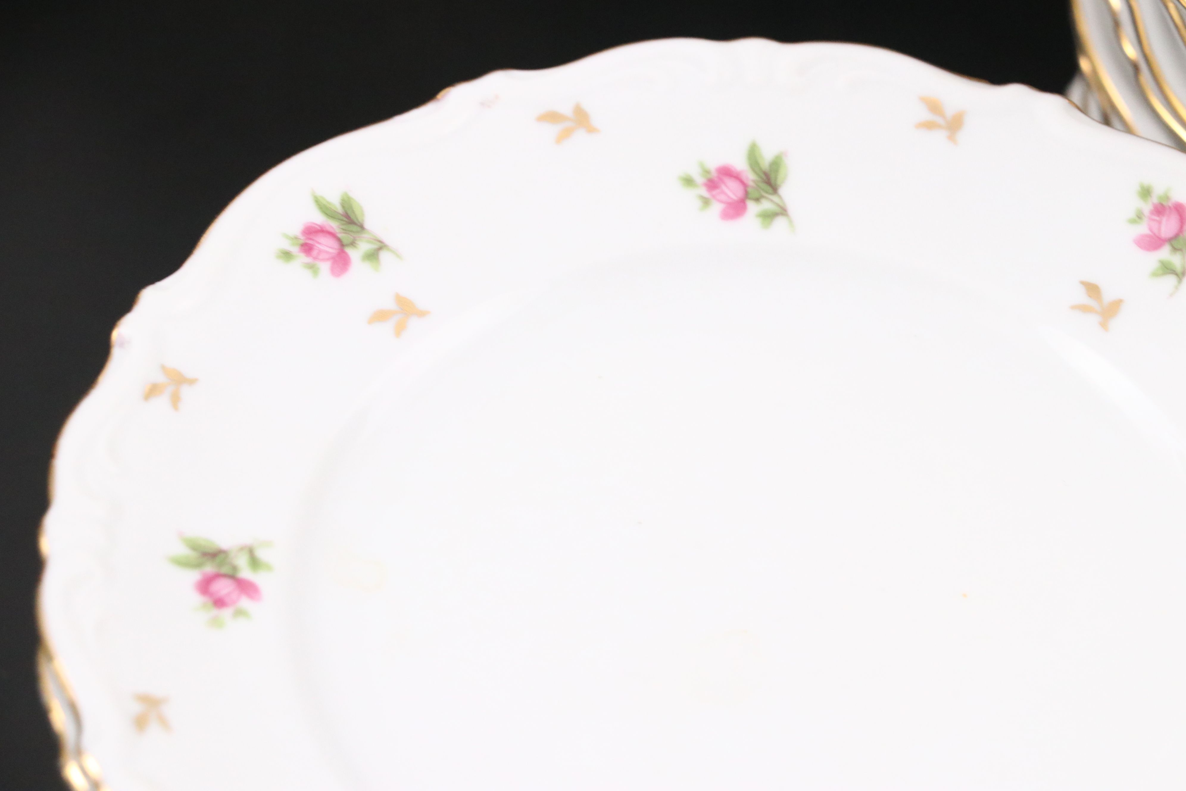 Winterling Pink Rose and Gold Finish Porcelain Dinnerware