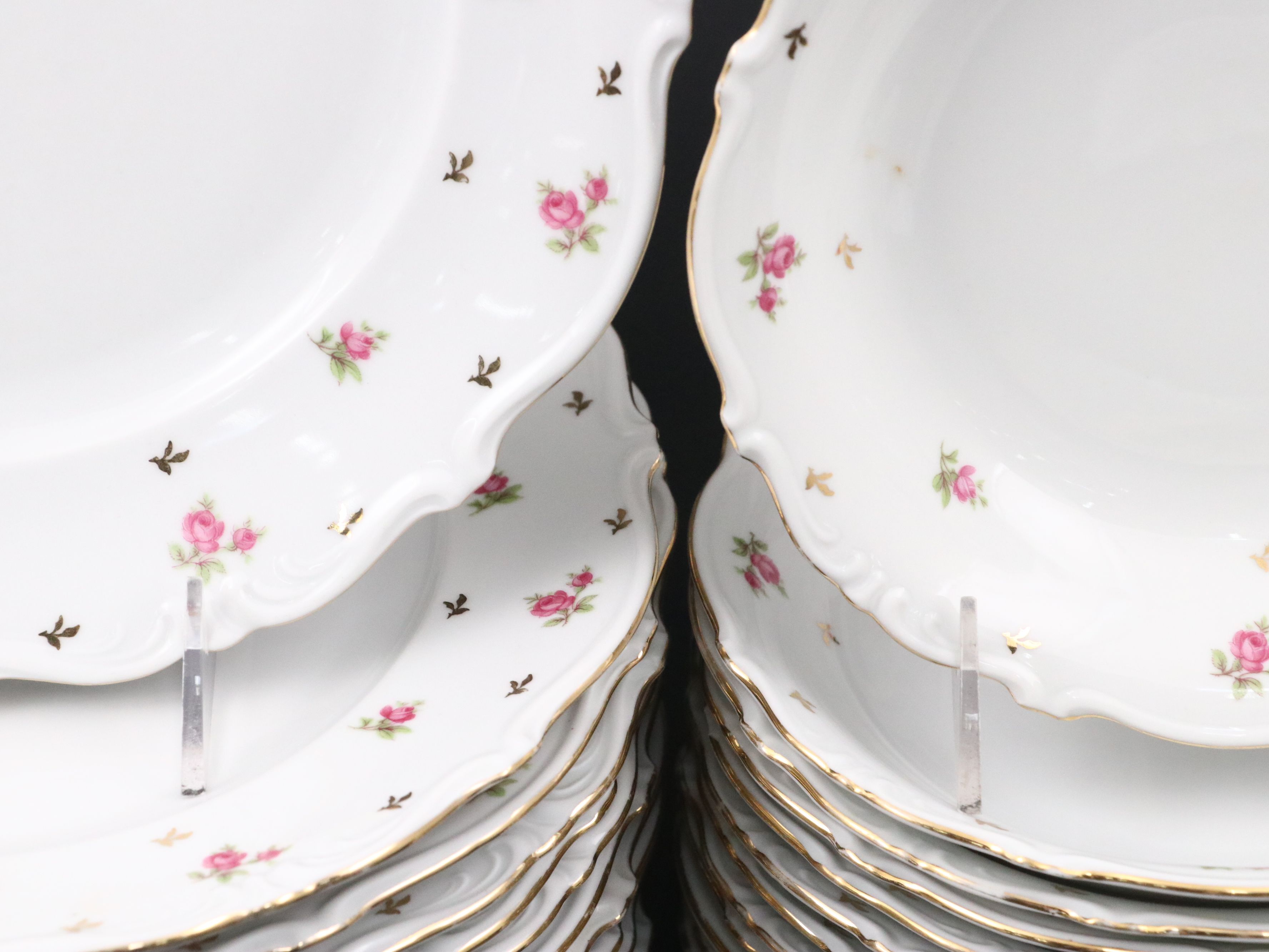 Winterling Pink Rose and Gold Finish Porcelain Dinnerware