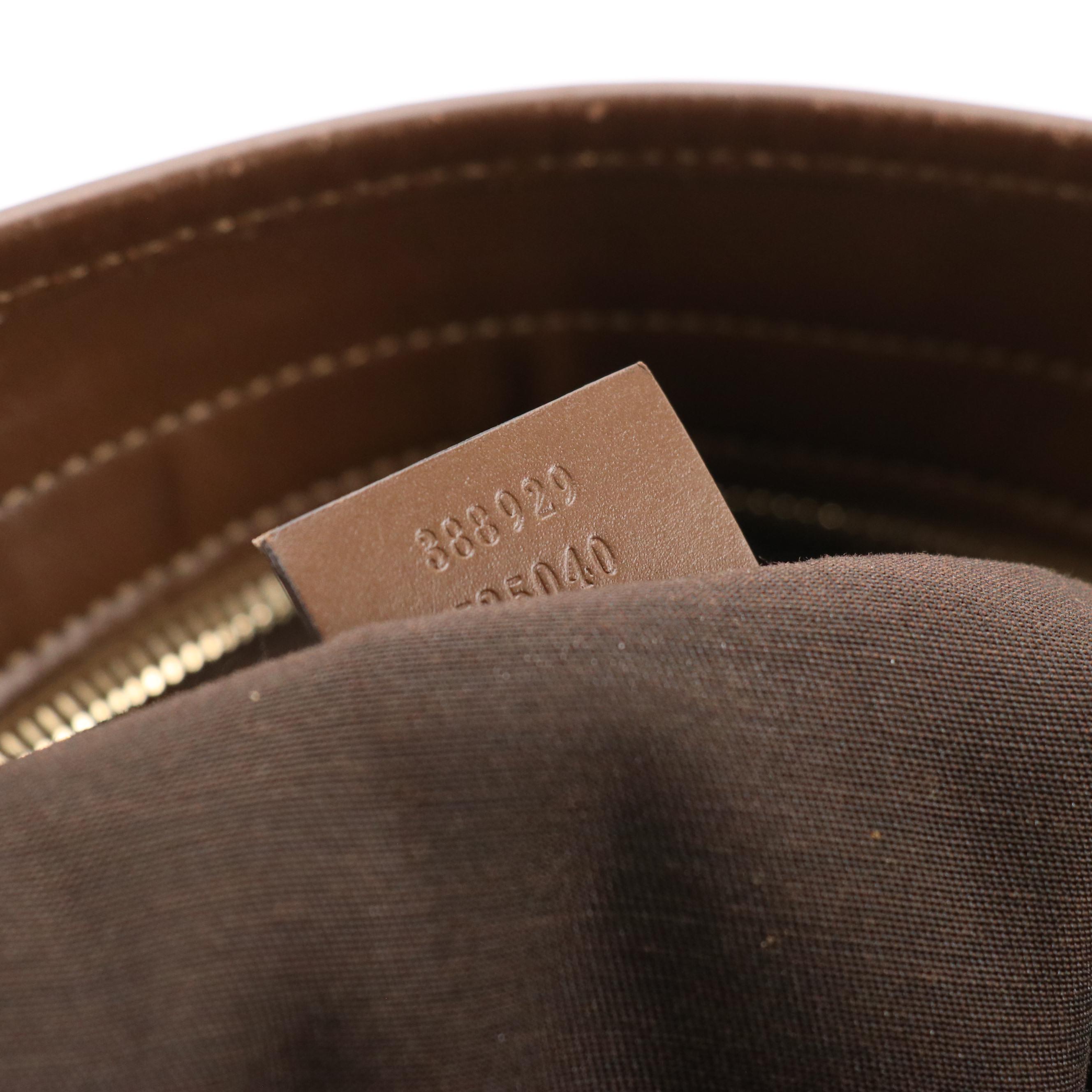 Gucci Front Pocket Joy Two-Way Shoulder Bag in Monogram Canvas and Leather Trim