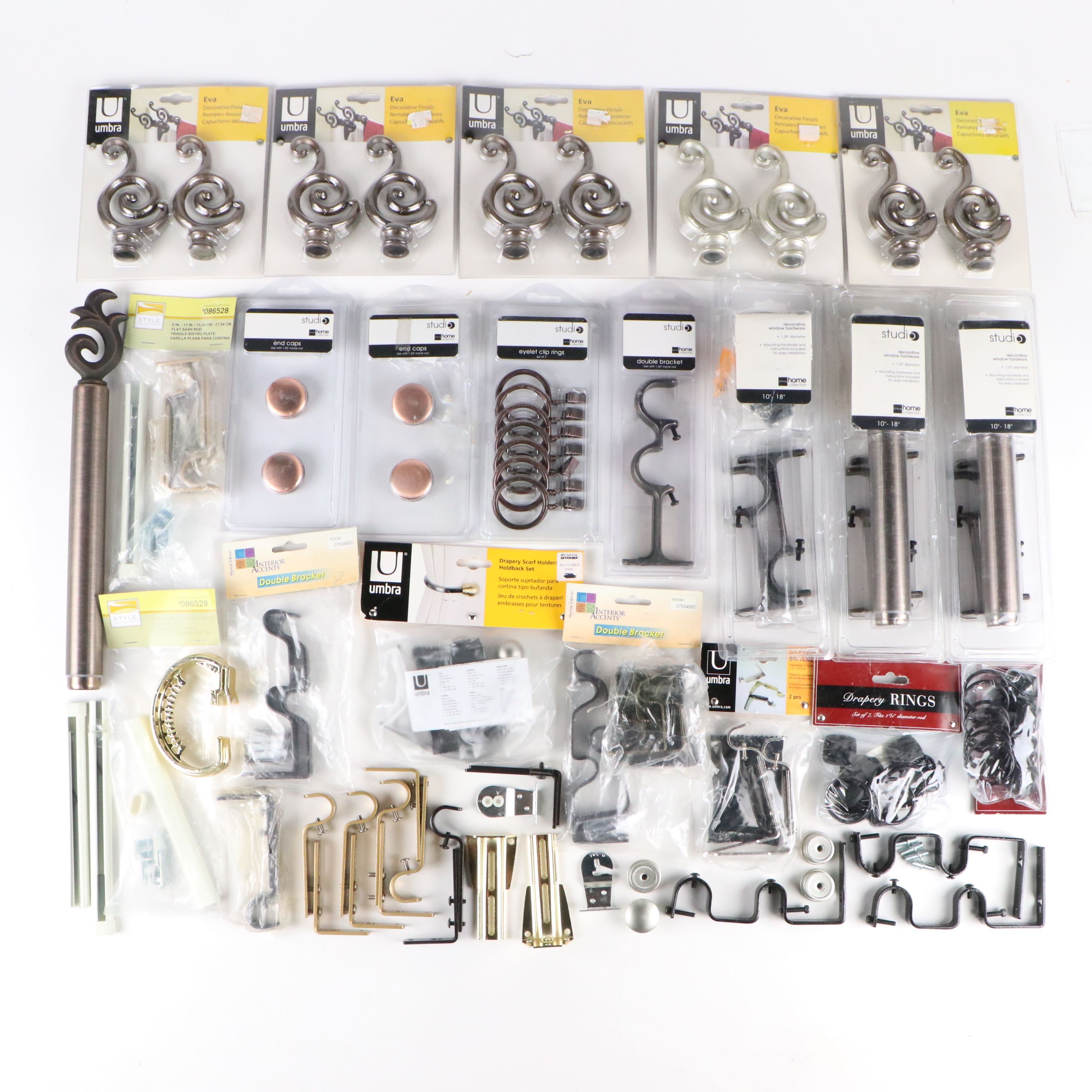 Decorative Finials and Brackets with More Curtain Hardware