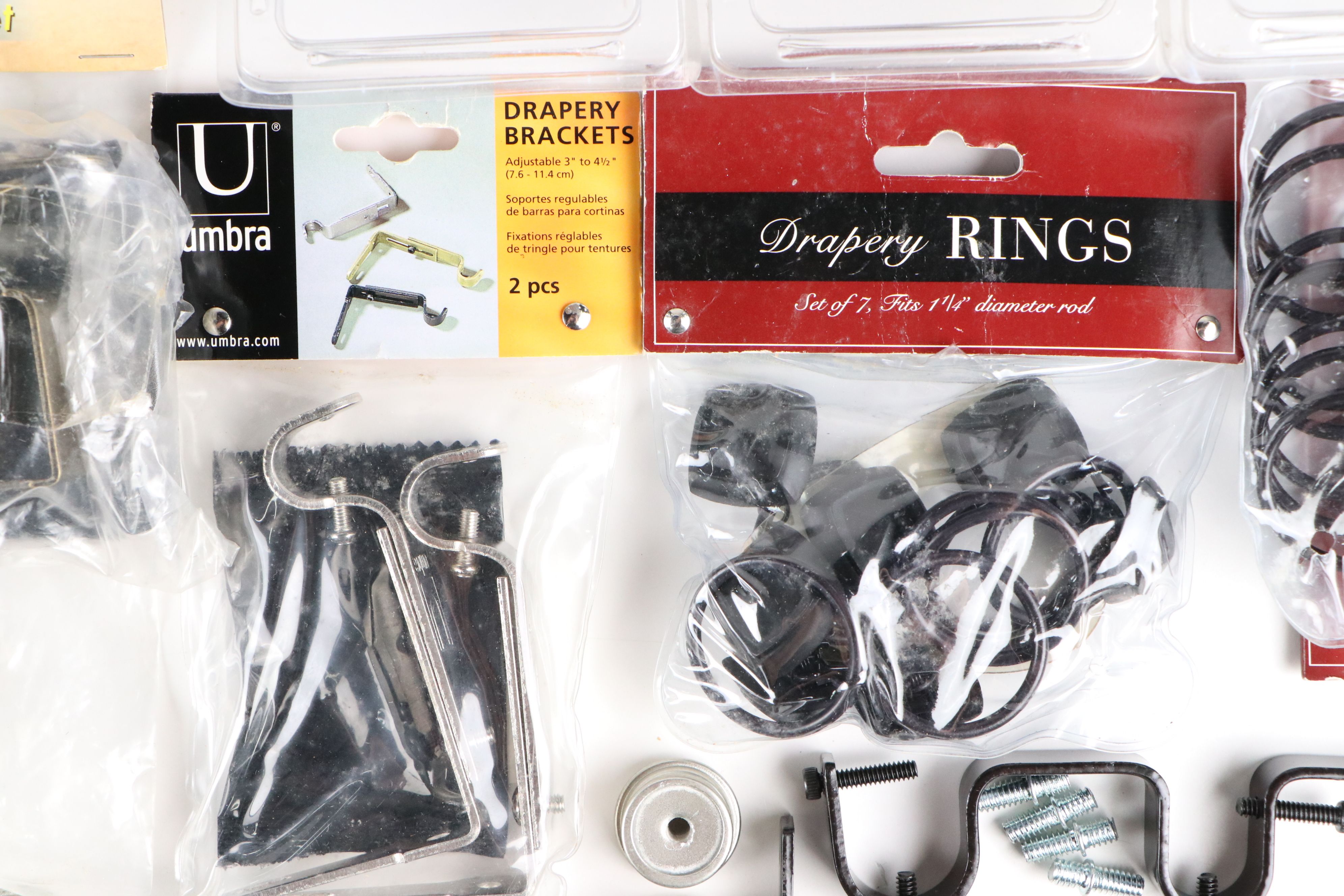 Decorative Finials and Brackets with More Curtain Hardware