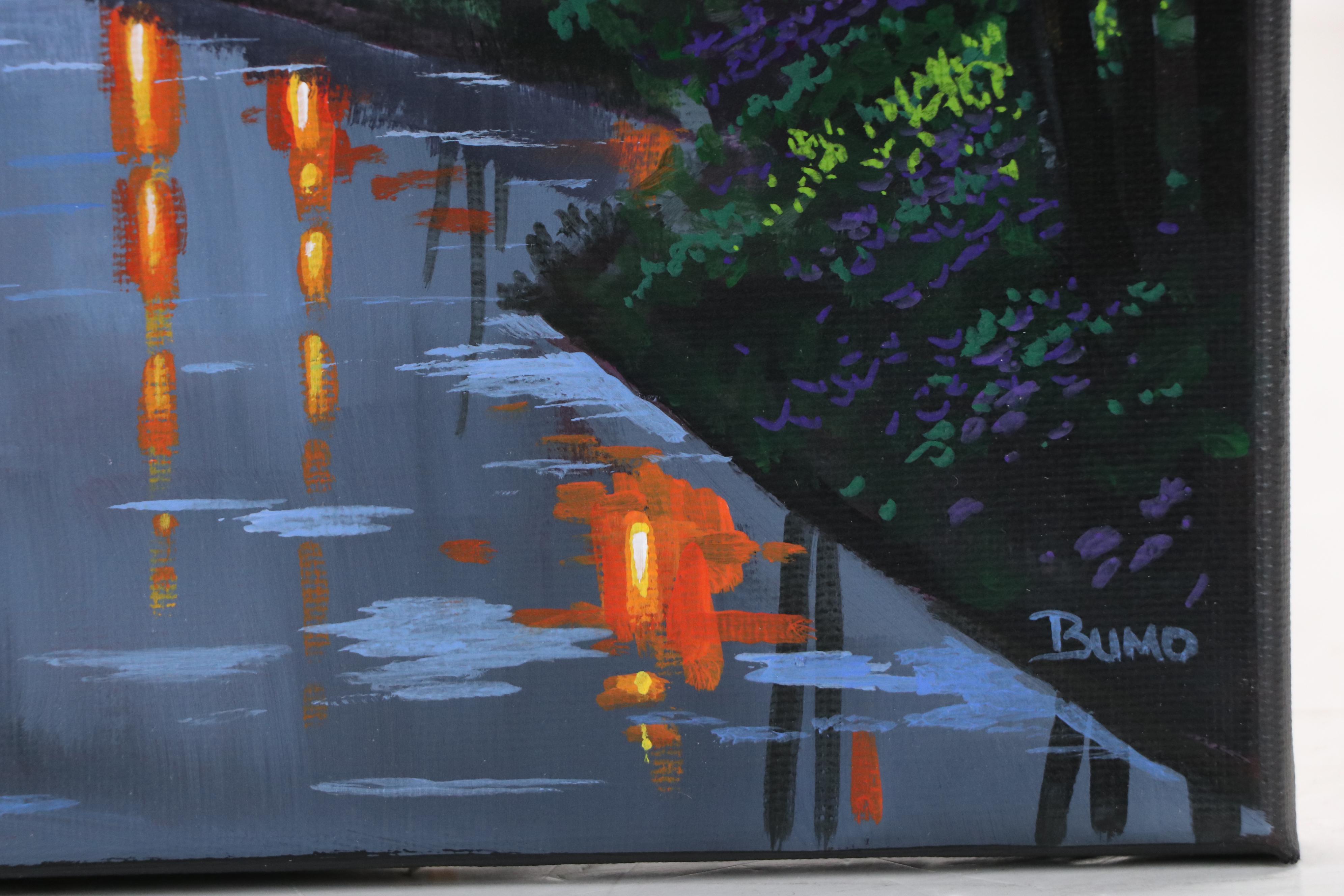 Doug "Bumo" Johnpeer Landscape Oil Painting "Evening Walk," 2025