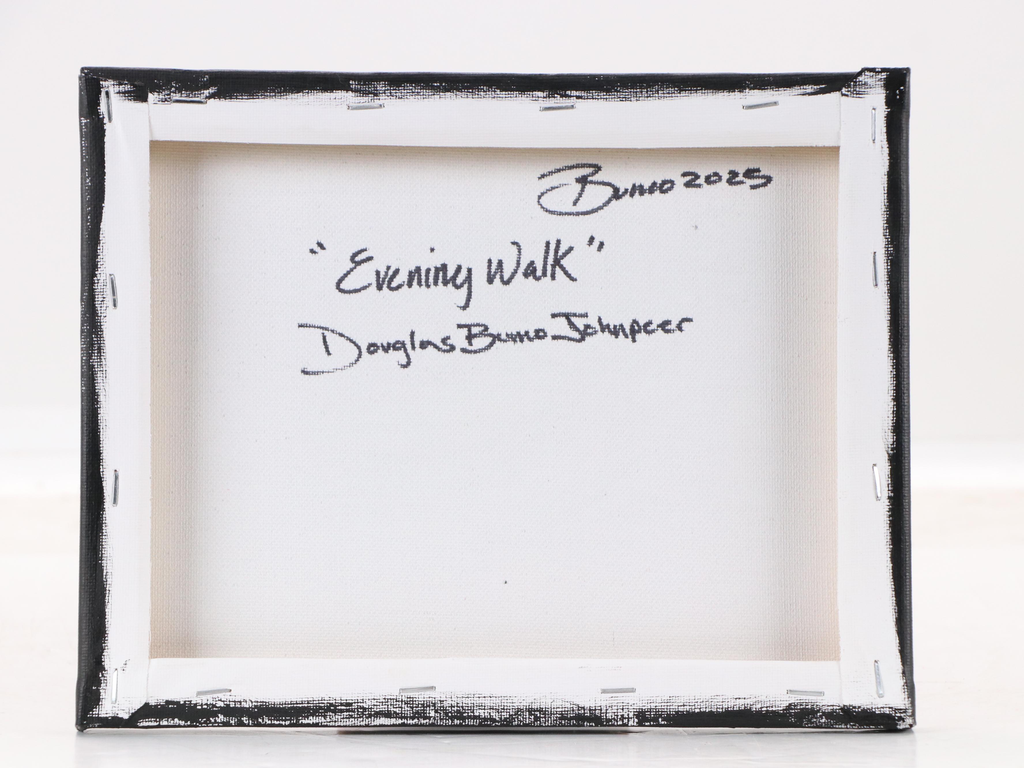 Doug "Bumo" Johnpeer Landscape Oil Painting "Evening Walk," 2025