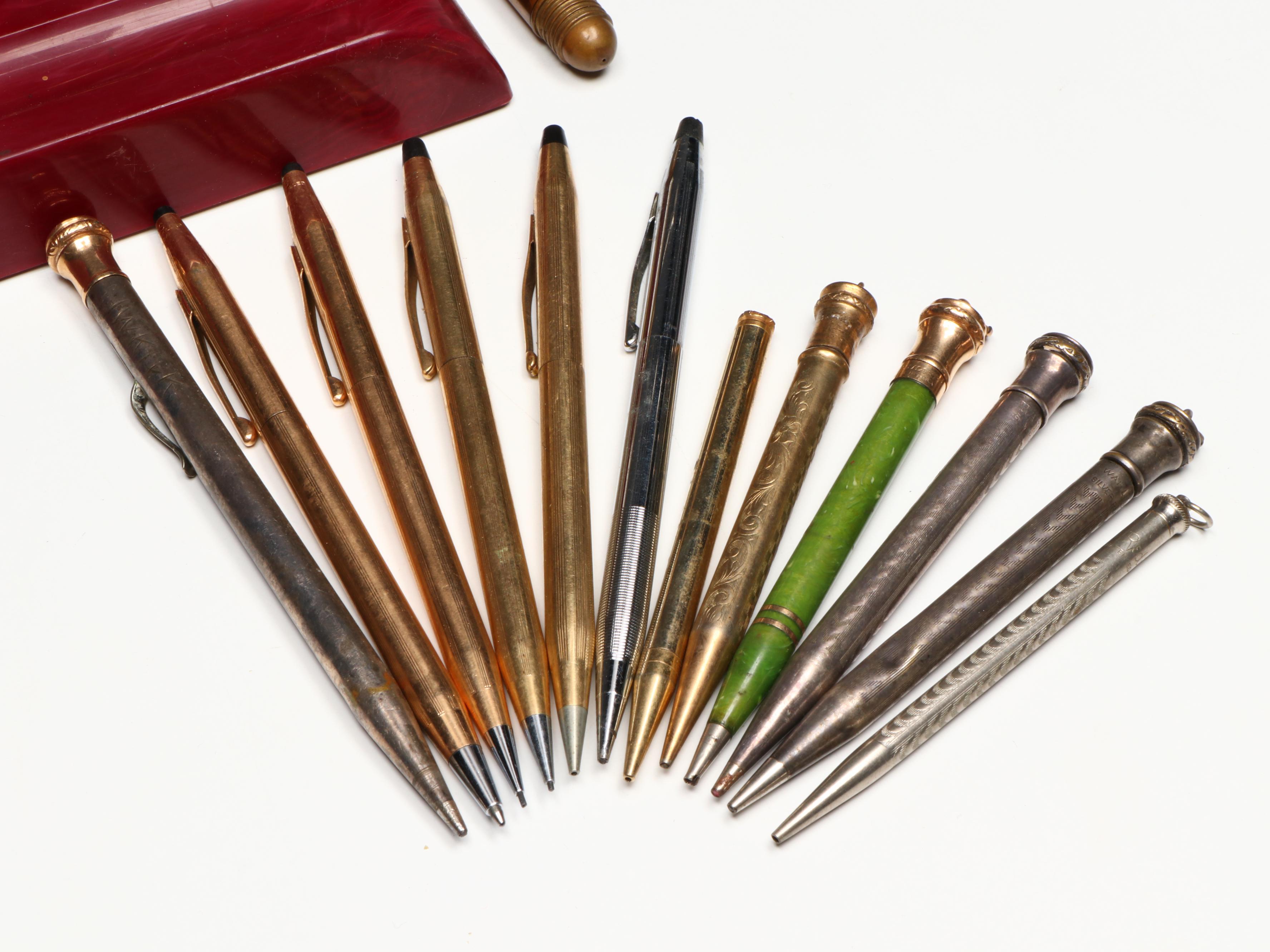 Cross 10K Gold-Filled Pens and Pencils with Ballpoint and Fountain Pens