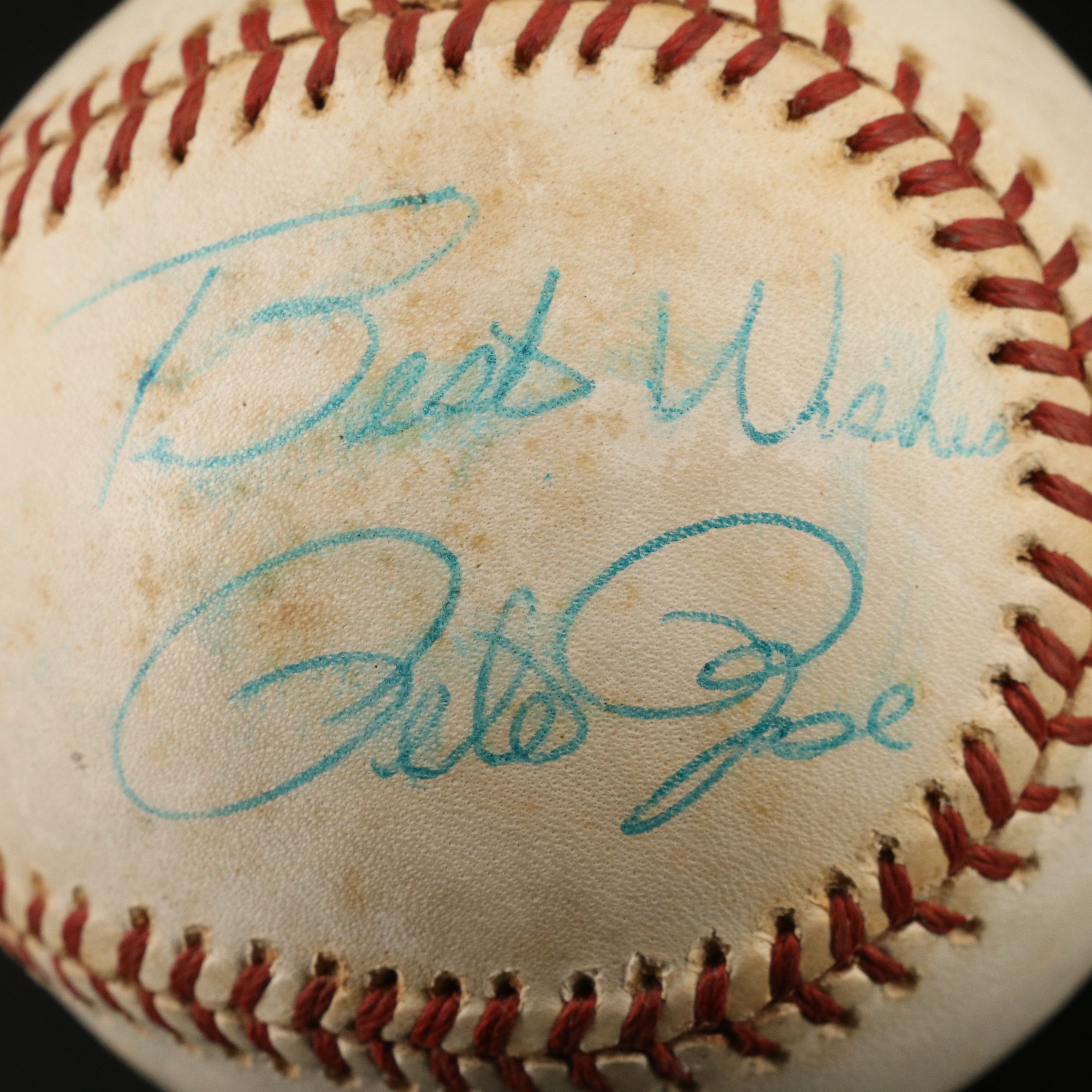 Pete Rose Signed Spalding Official National League Baseball