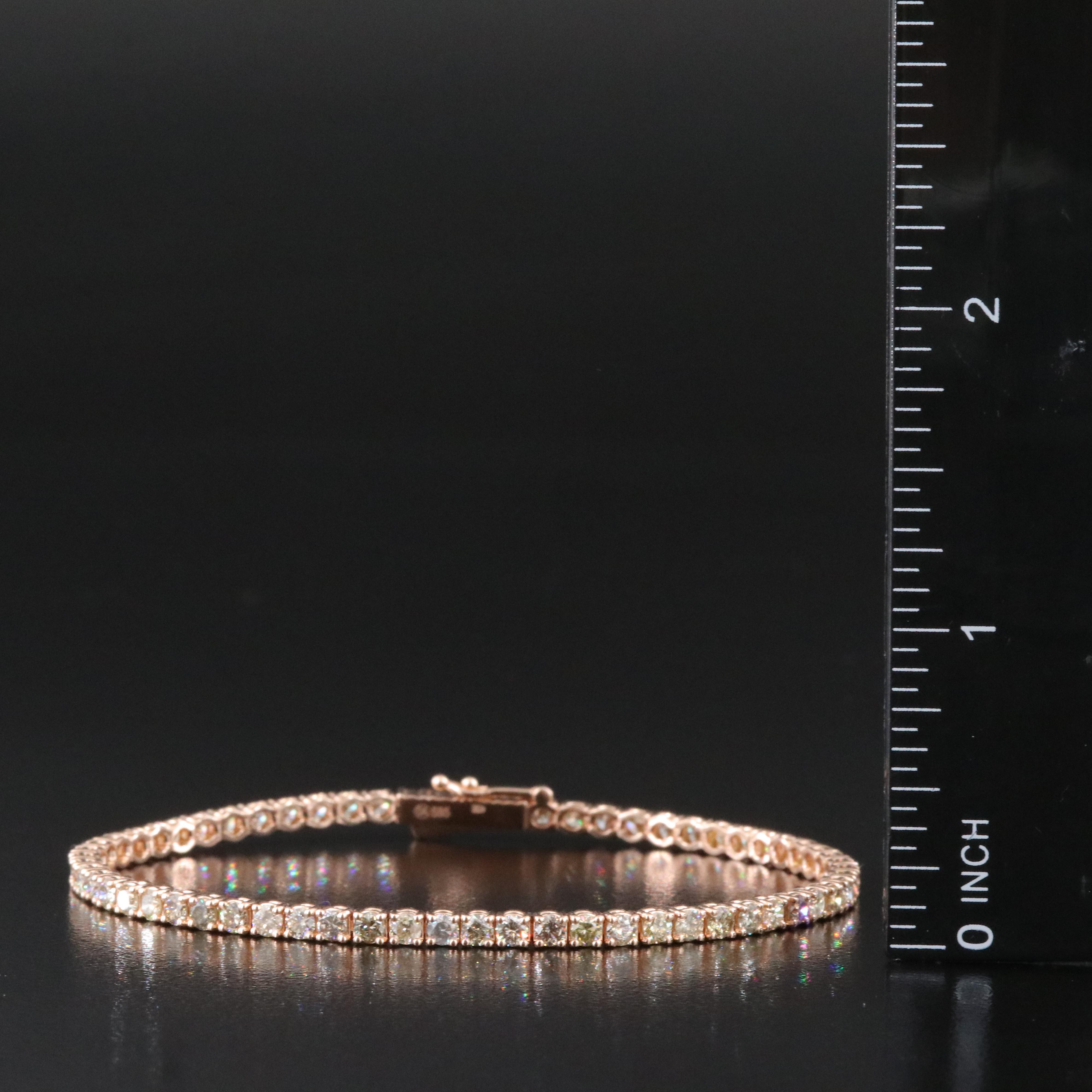 14K Rose Gold 4.82 CTW Diamond Bracelet with IGI Jewelry Report