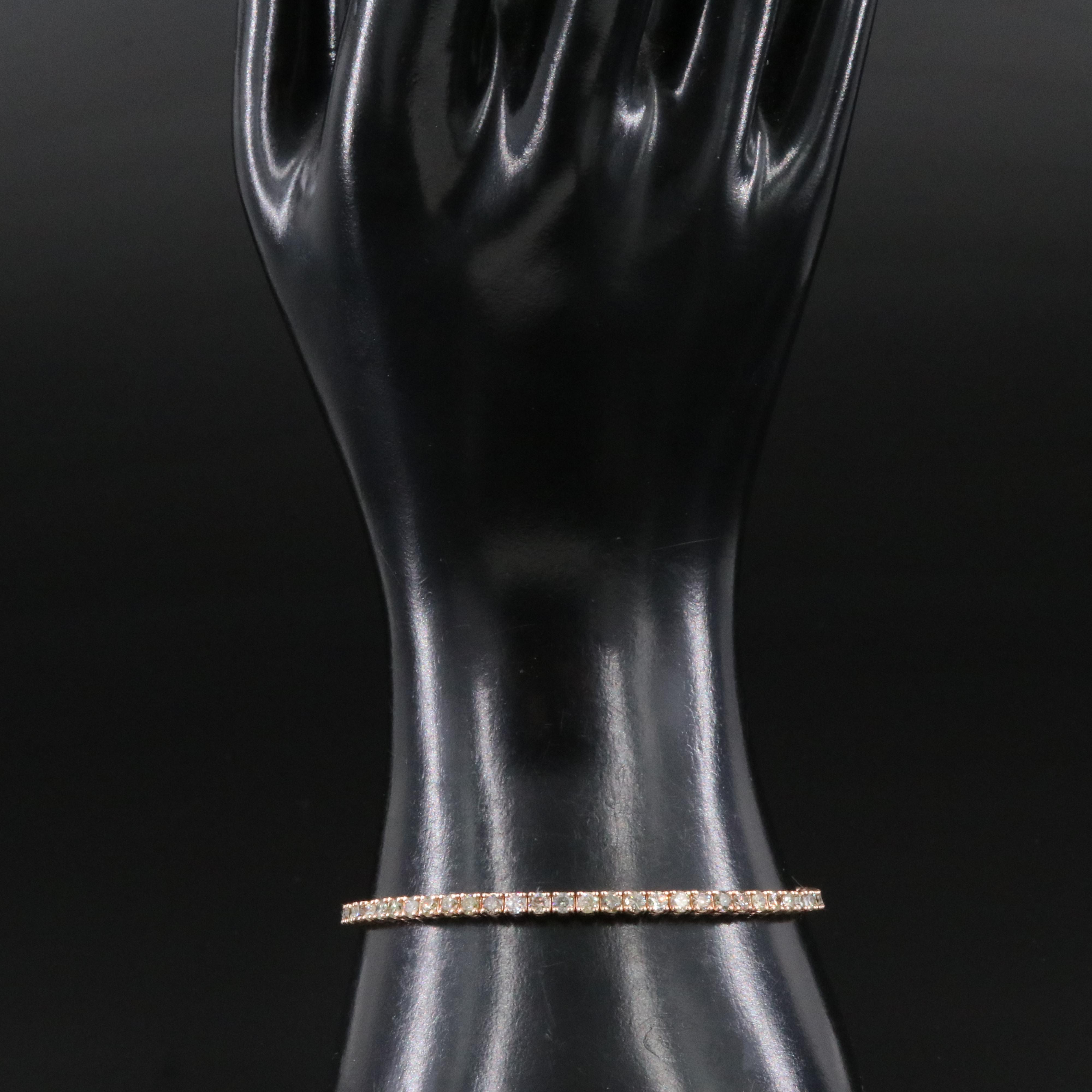 14K Rose Gold 4.82 CTW Diamond Bracelet with IGI Jewelry Report