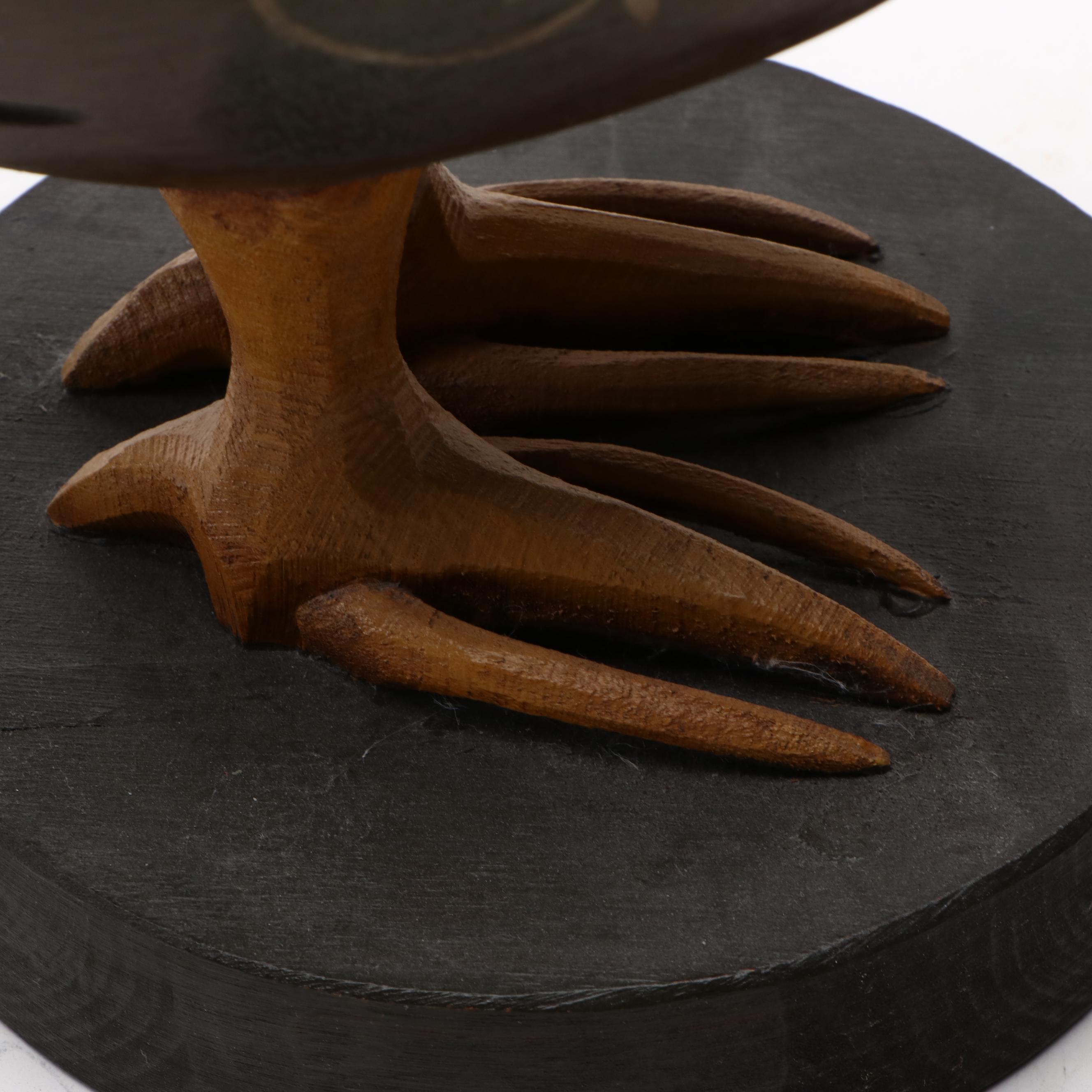 Canadian Hand-Painted Carved Wood Pennsylvania Dutch Style Rooster