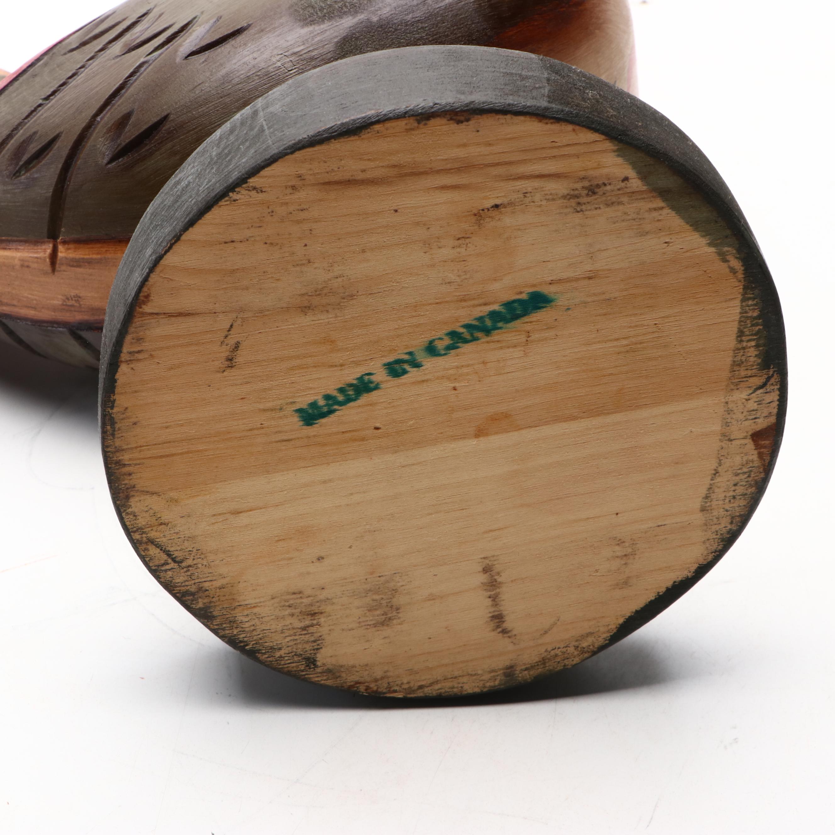 Canadian Hand-Painted Carved Wood Pennsylvania Dutch Style Rooster