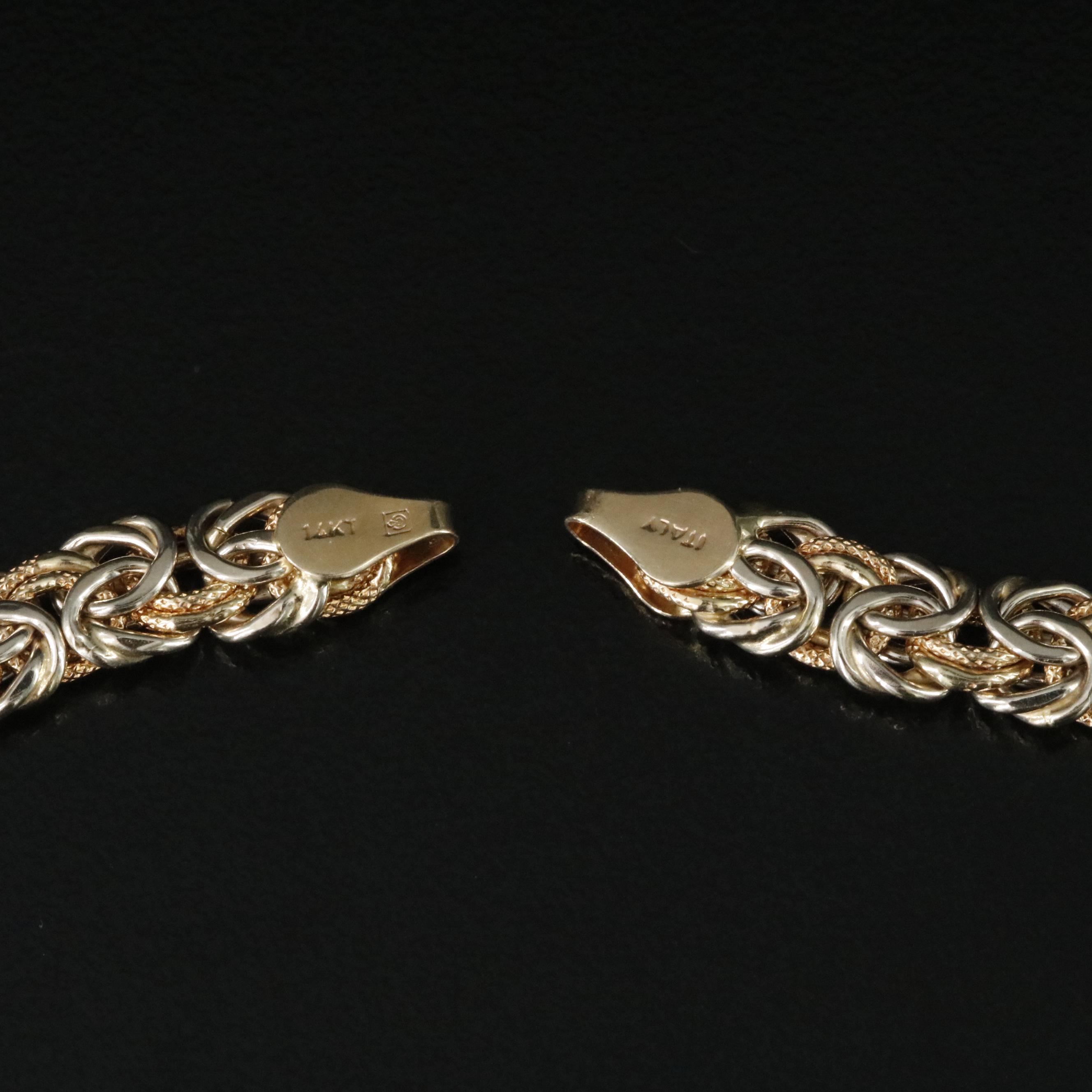 Repair Lot Italian 14K Byzantine Chain Necklace