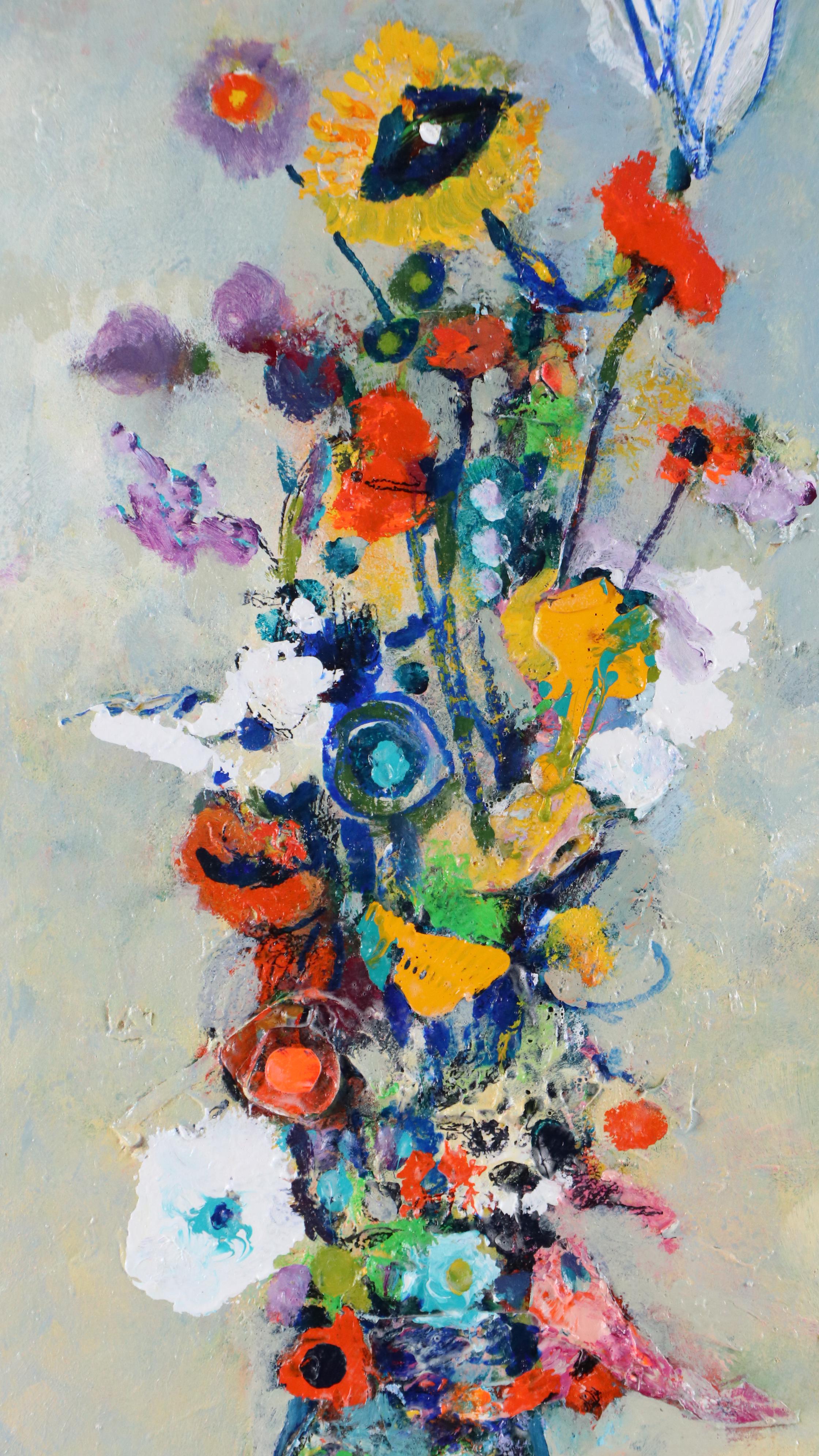 Mark Whitmarsh Floral Still Life Acrylic Painting "Picasso Hours," 2025