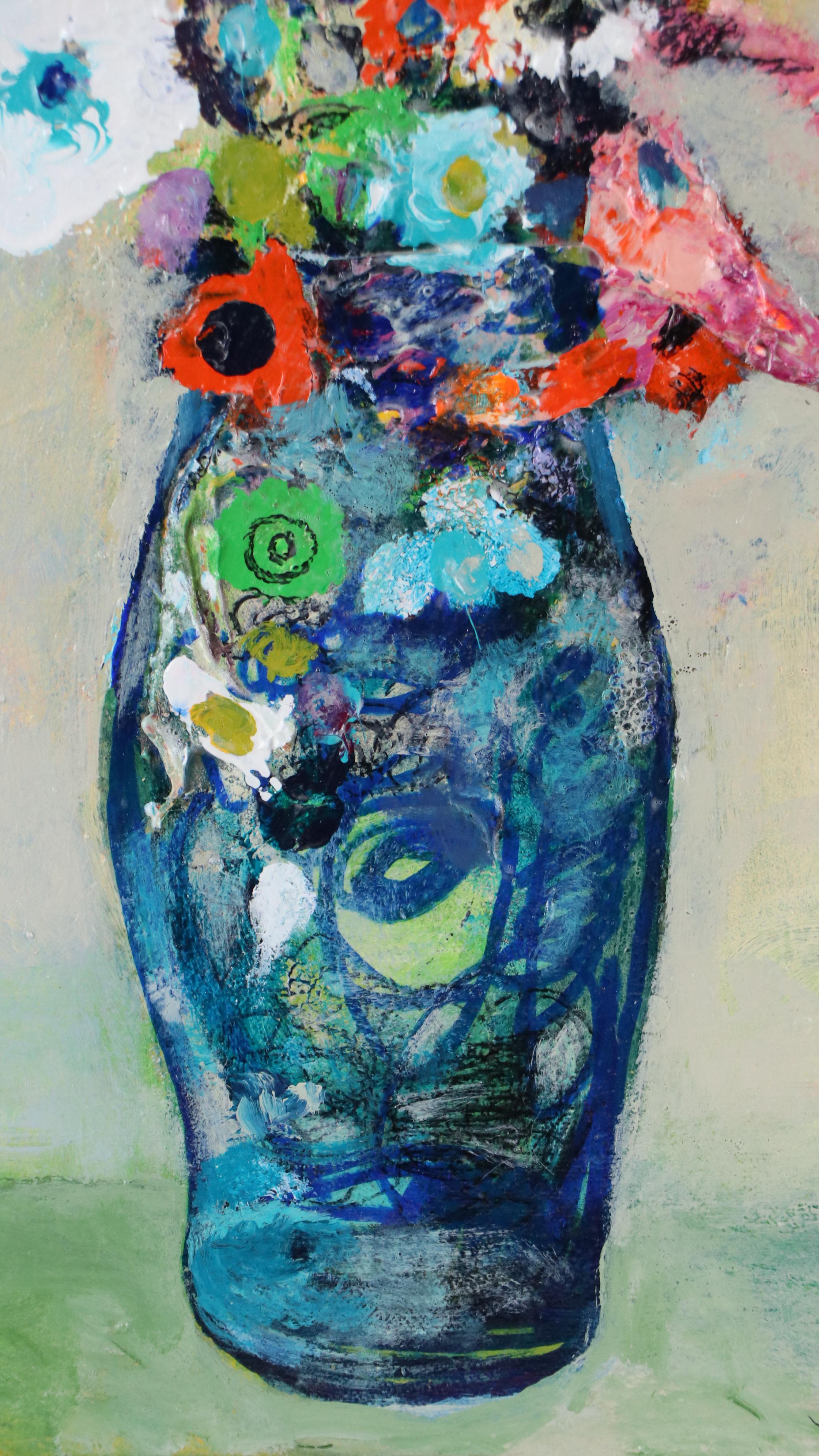 Mark Whitmarsh Floral Still Life Acrylic Painting "Picasso Hours," 2025