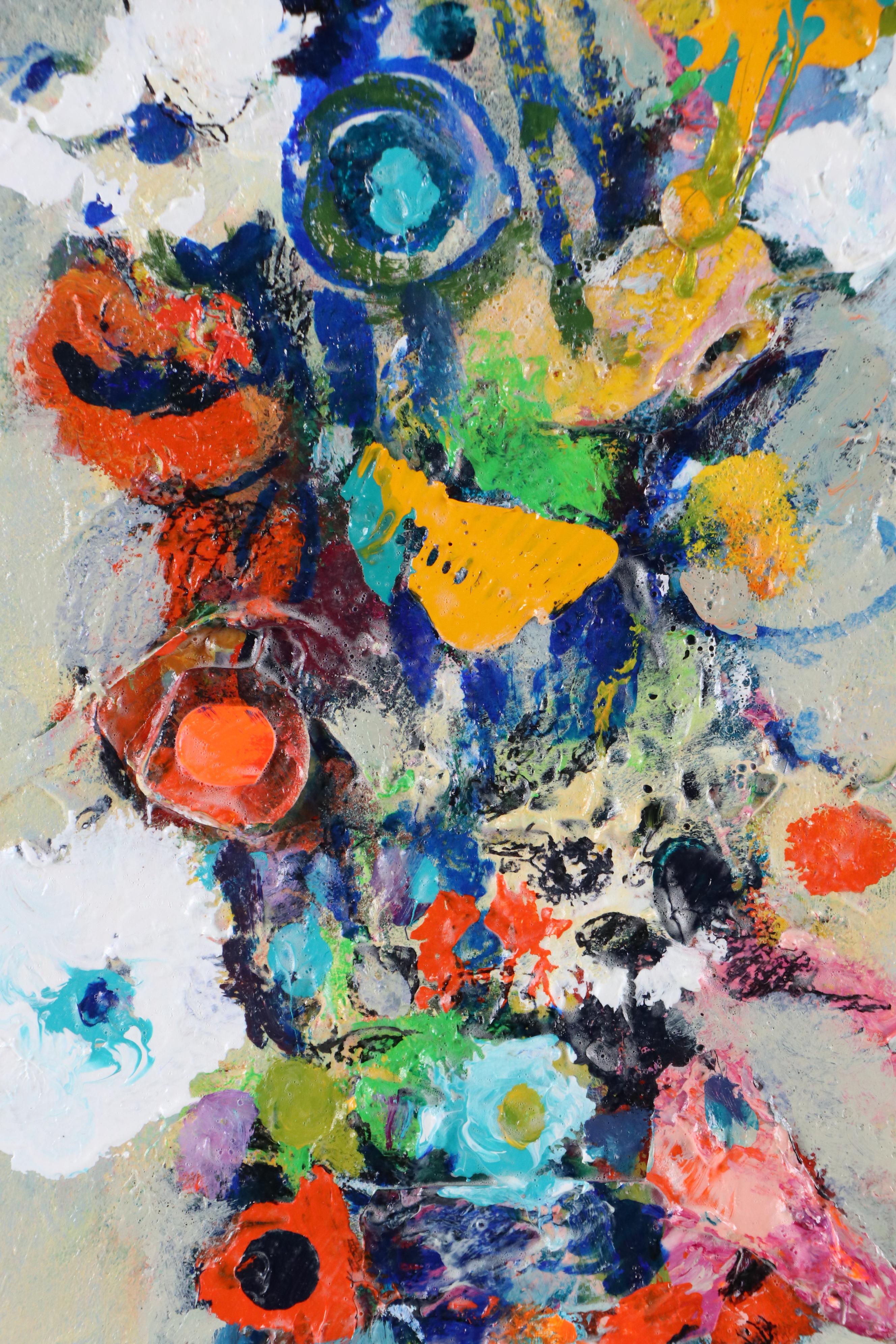 Mark Whitmarsh Floral Still Life Acrylic Painting "Picasso Hours," 2025