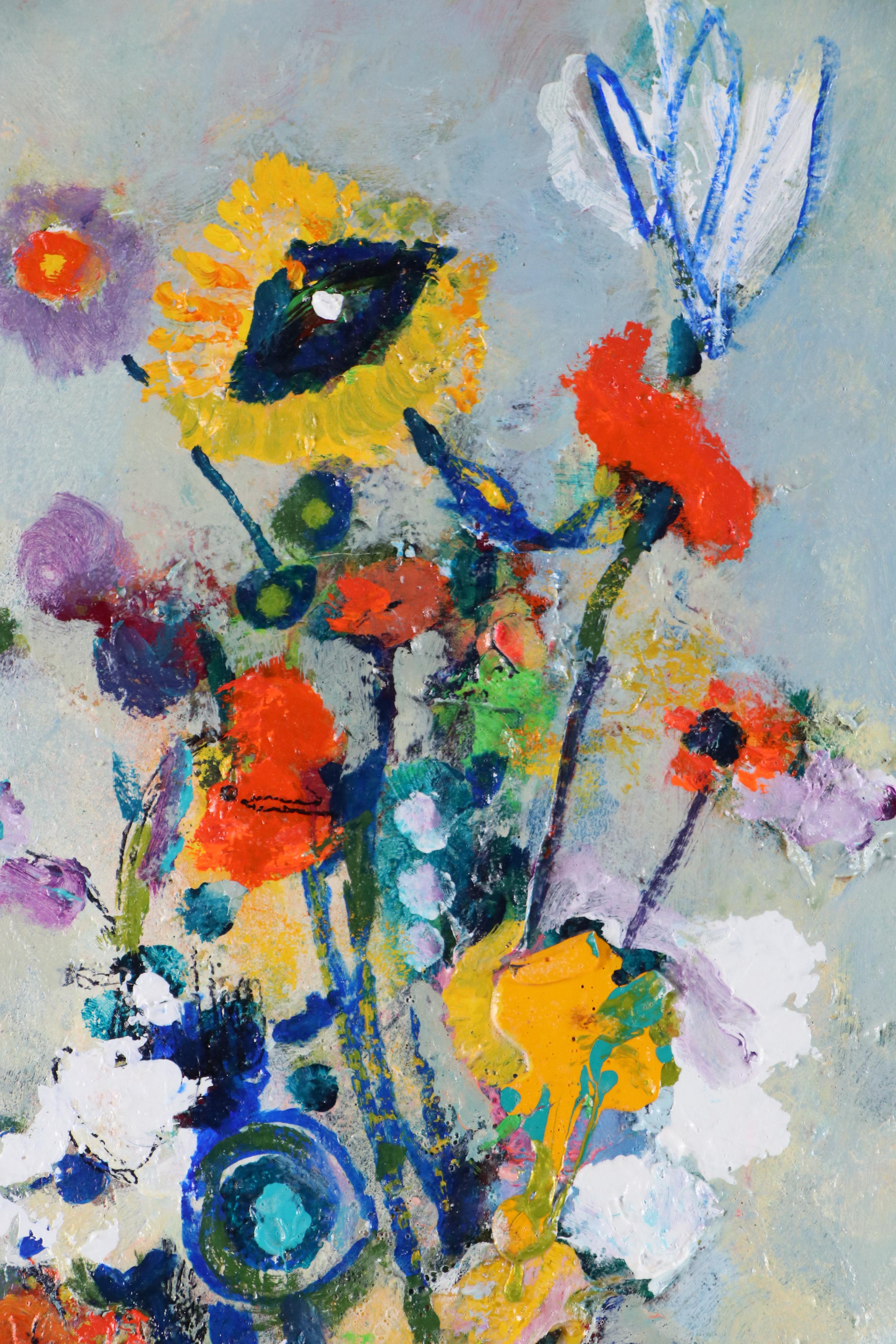 Mark Whitmarsh Floral Still Life Acrylic Painting "Picasso Hours," 2025