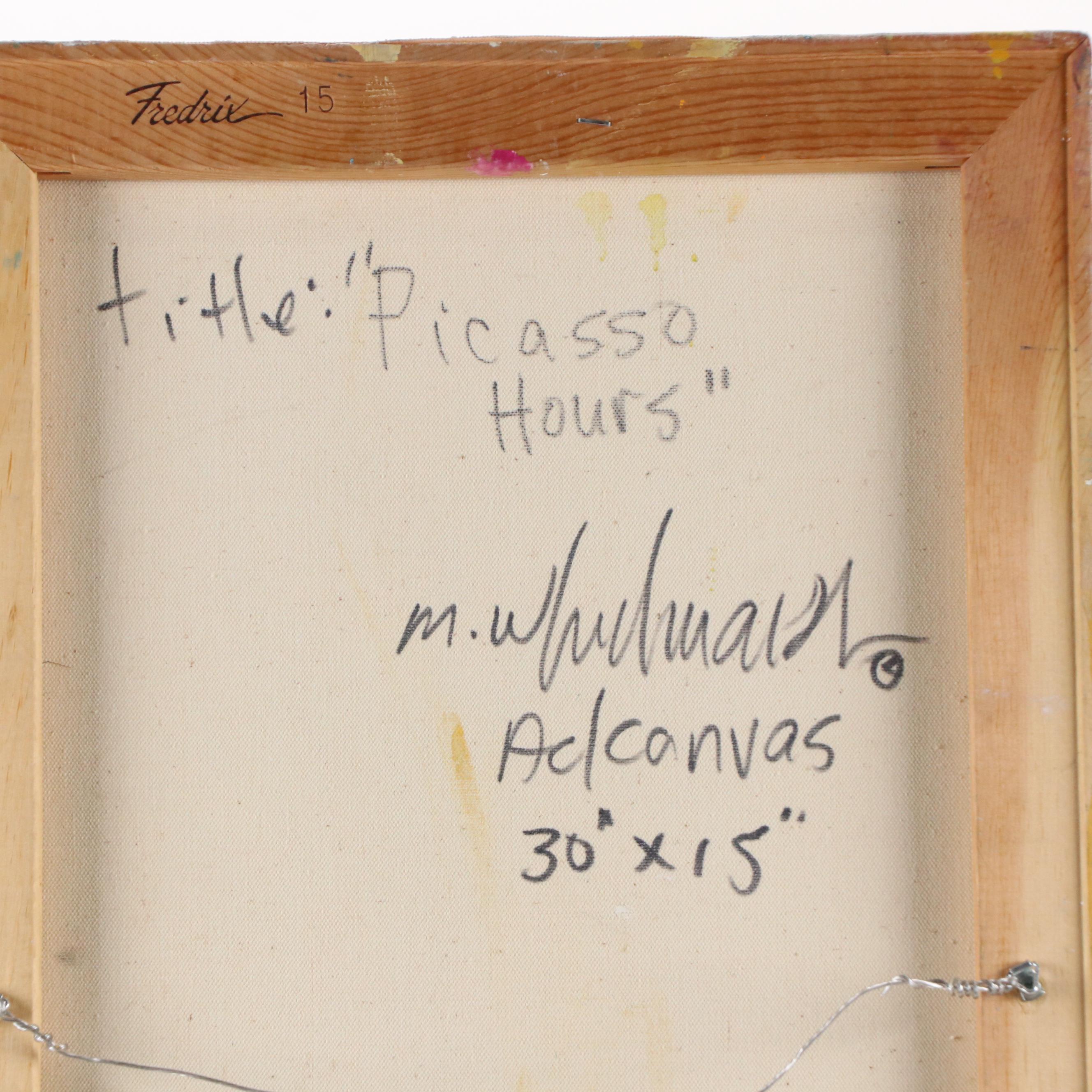 Mark Whitmarsh Floral Still Life Acrylic Painting "Picasso Hours," 2025