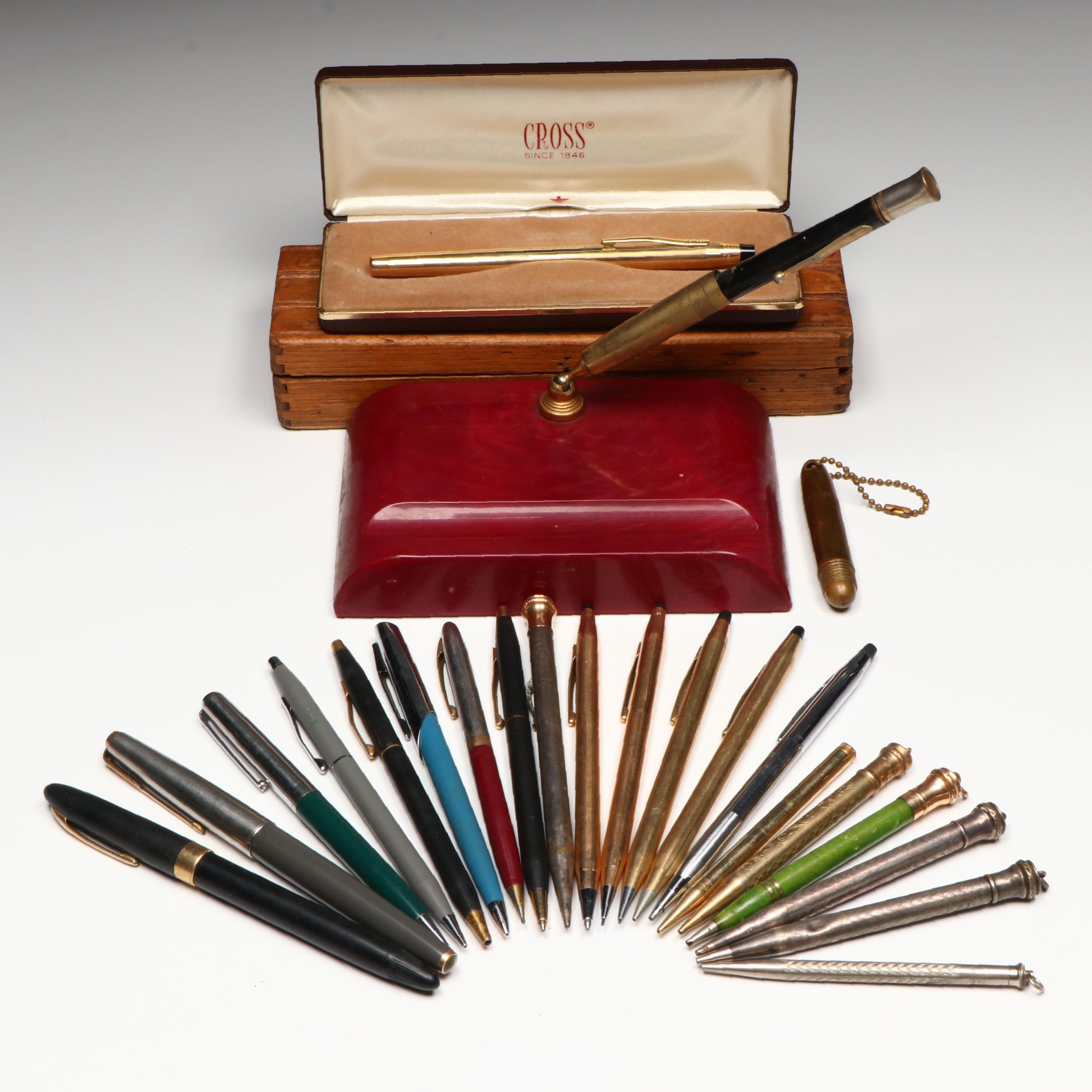 Cross 10K Gold-Filled Pens and Pencils with Ballpoint and Fountain Pens