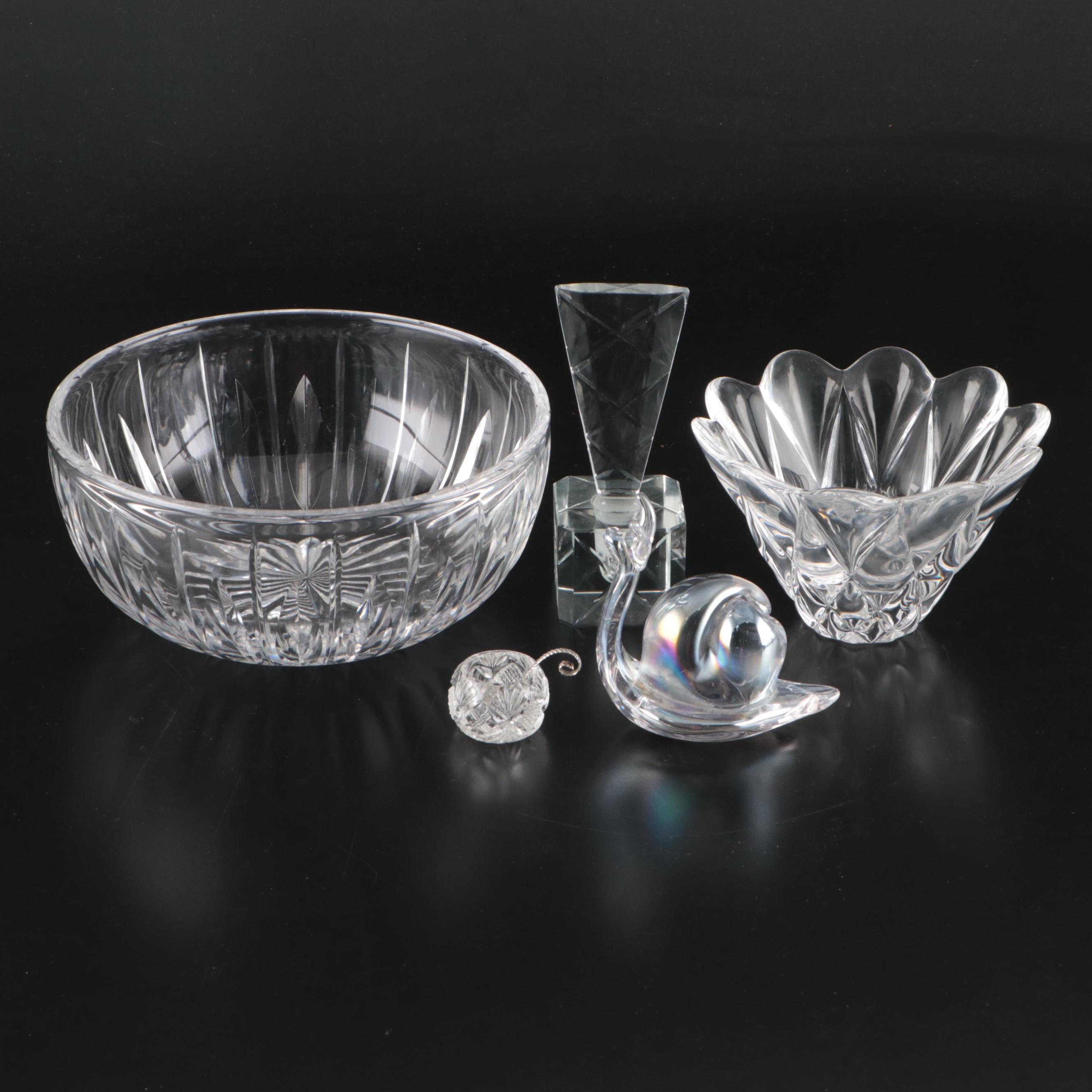 Stuart "Hampshire" Crystal Centerpiece, Orrefors "Daisy" 6" Round Bowl and More