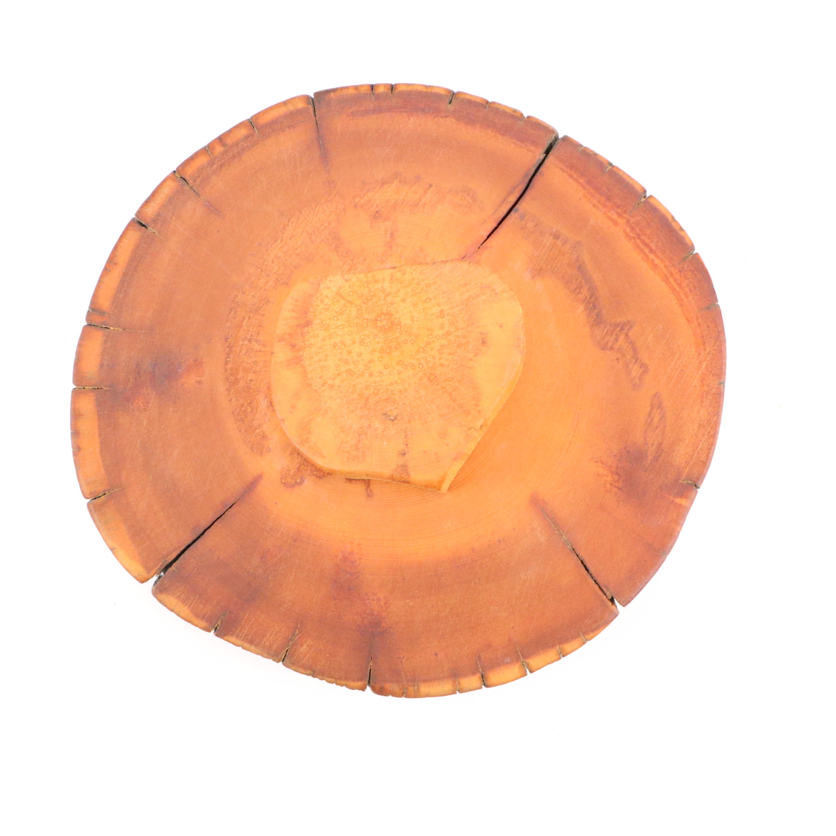 Spancraft Folk Art Carved Wood Mushroom Box