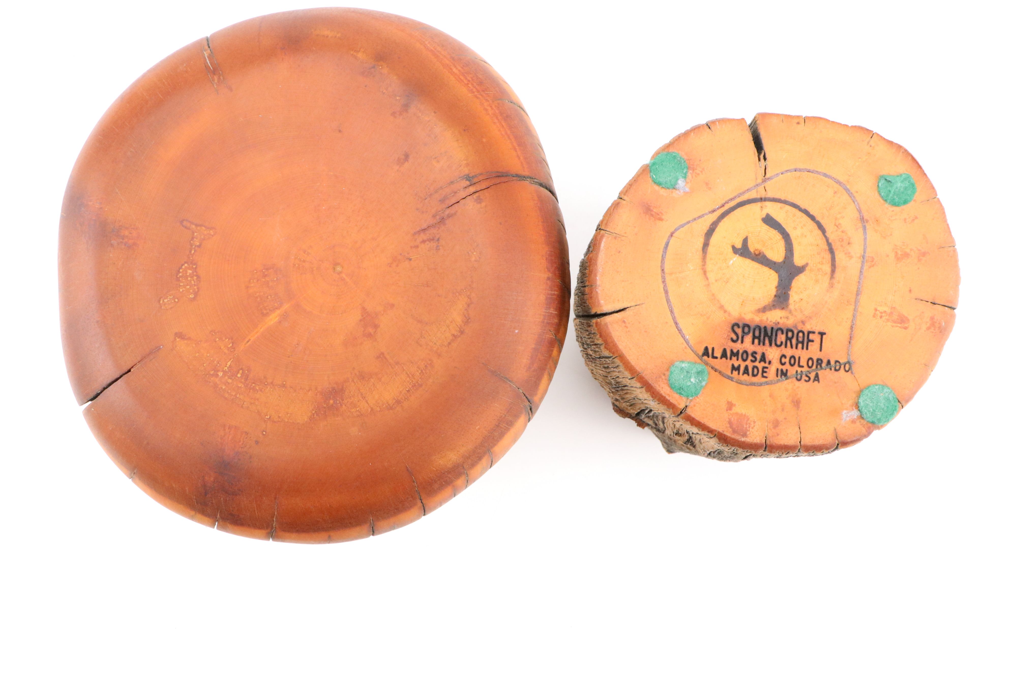 Spancraft Folk Art Carved Wood Mushroom Box