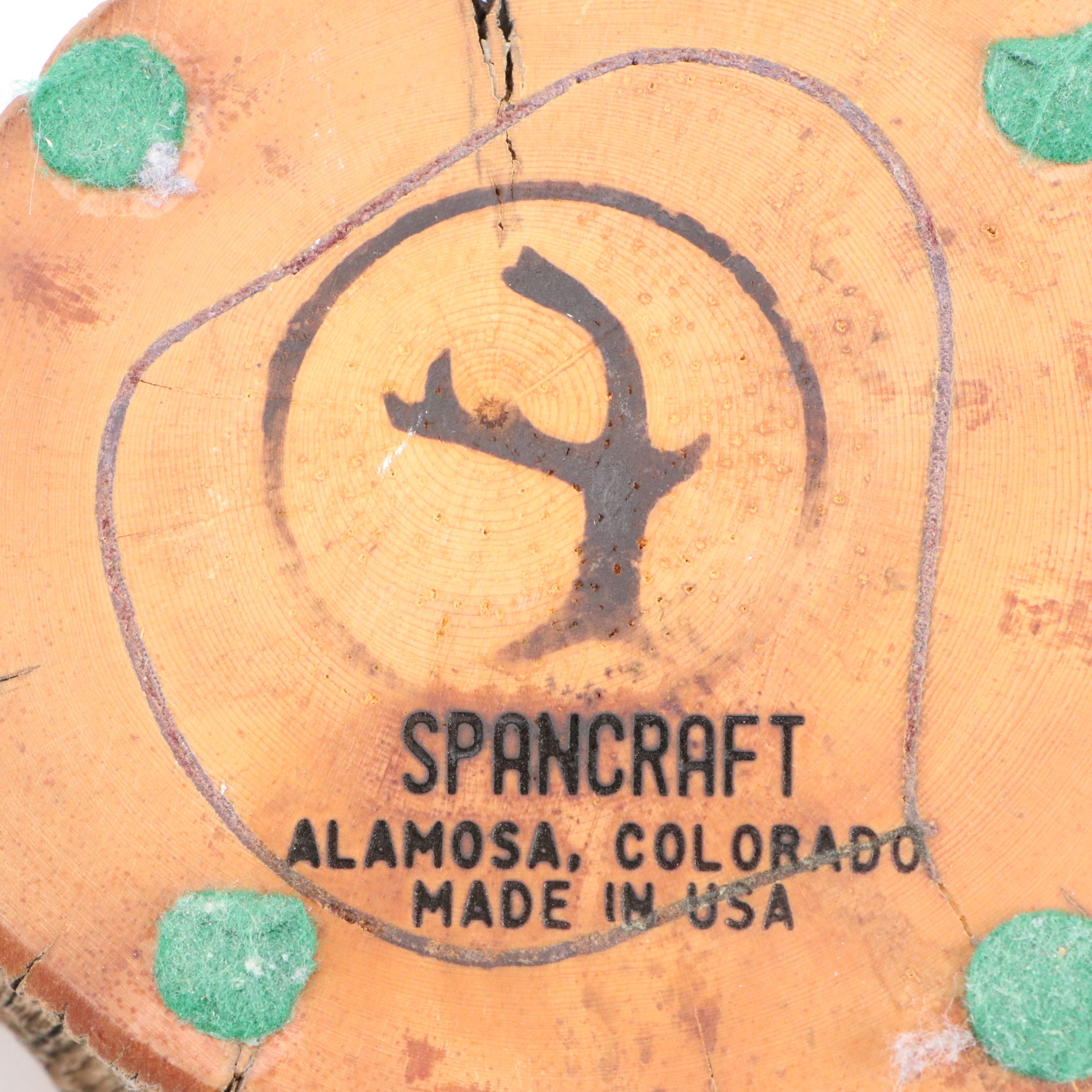 Spancraft Folk Art Carved Wood Mushroom Box