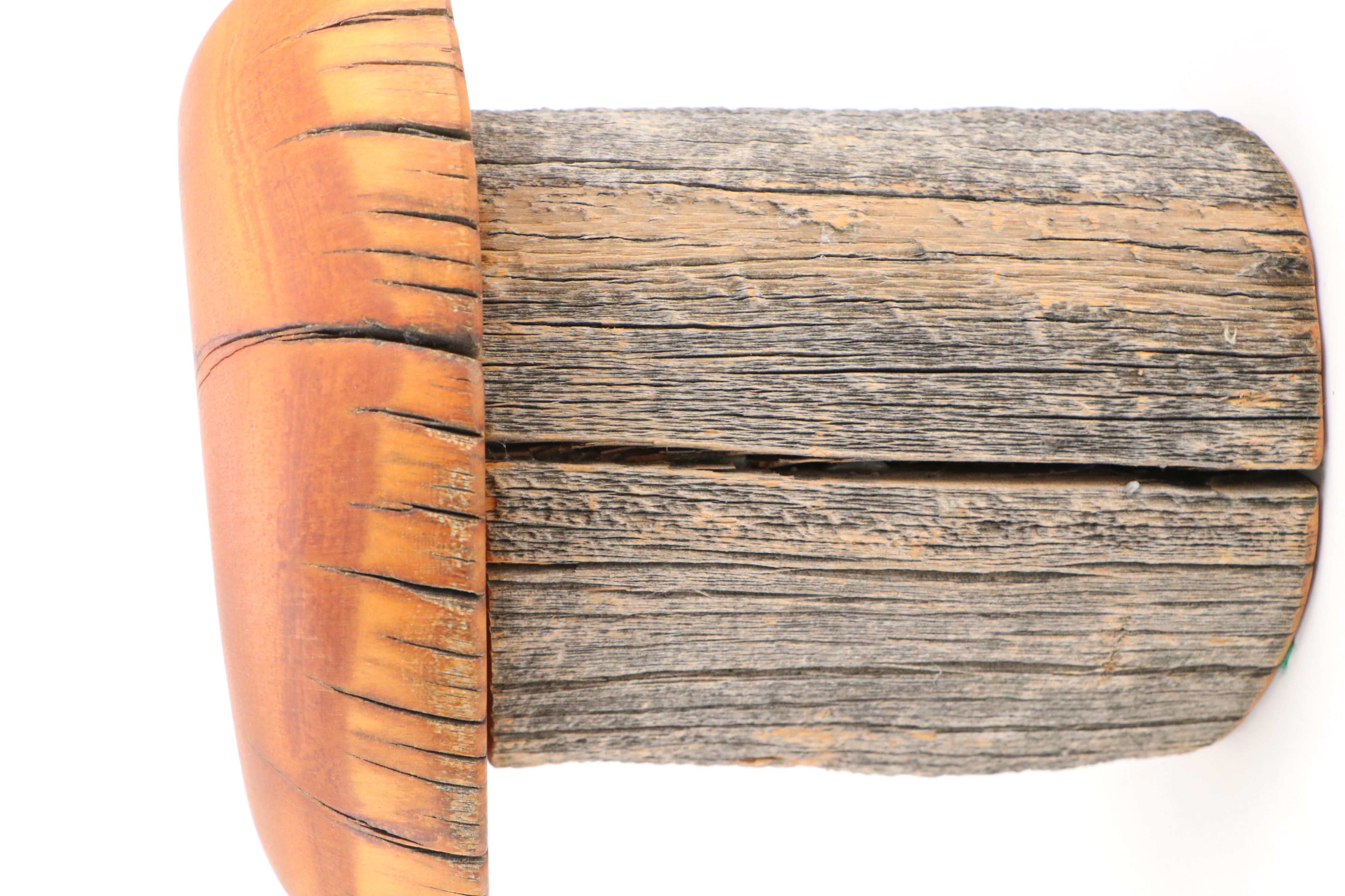 Spancraft Folk Art Carved Wood Mushroom Box