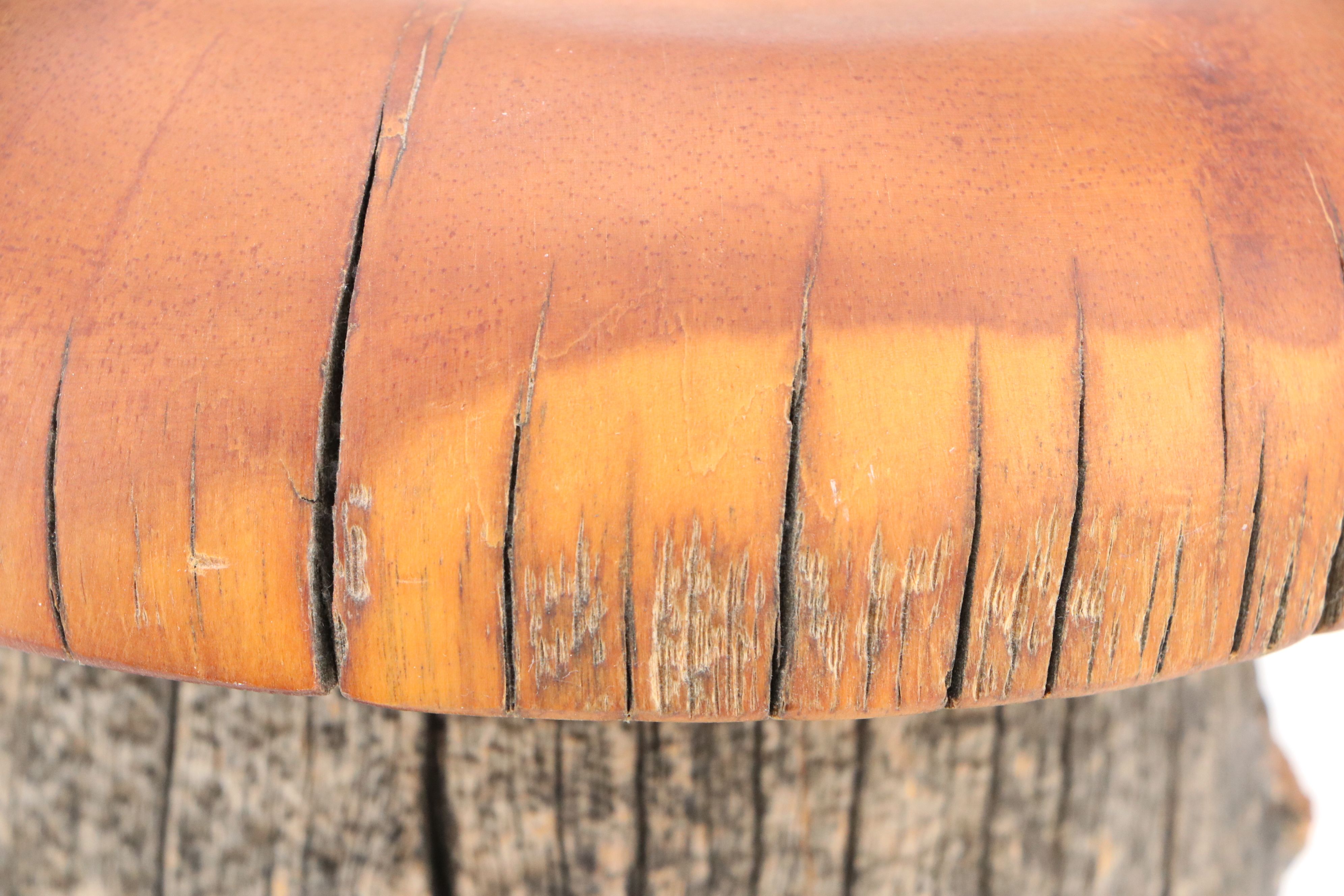 Spancraft Folk Art Carved Wood Mushroom Box