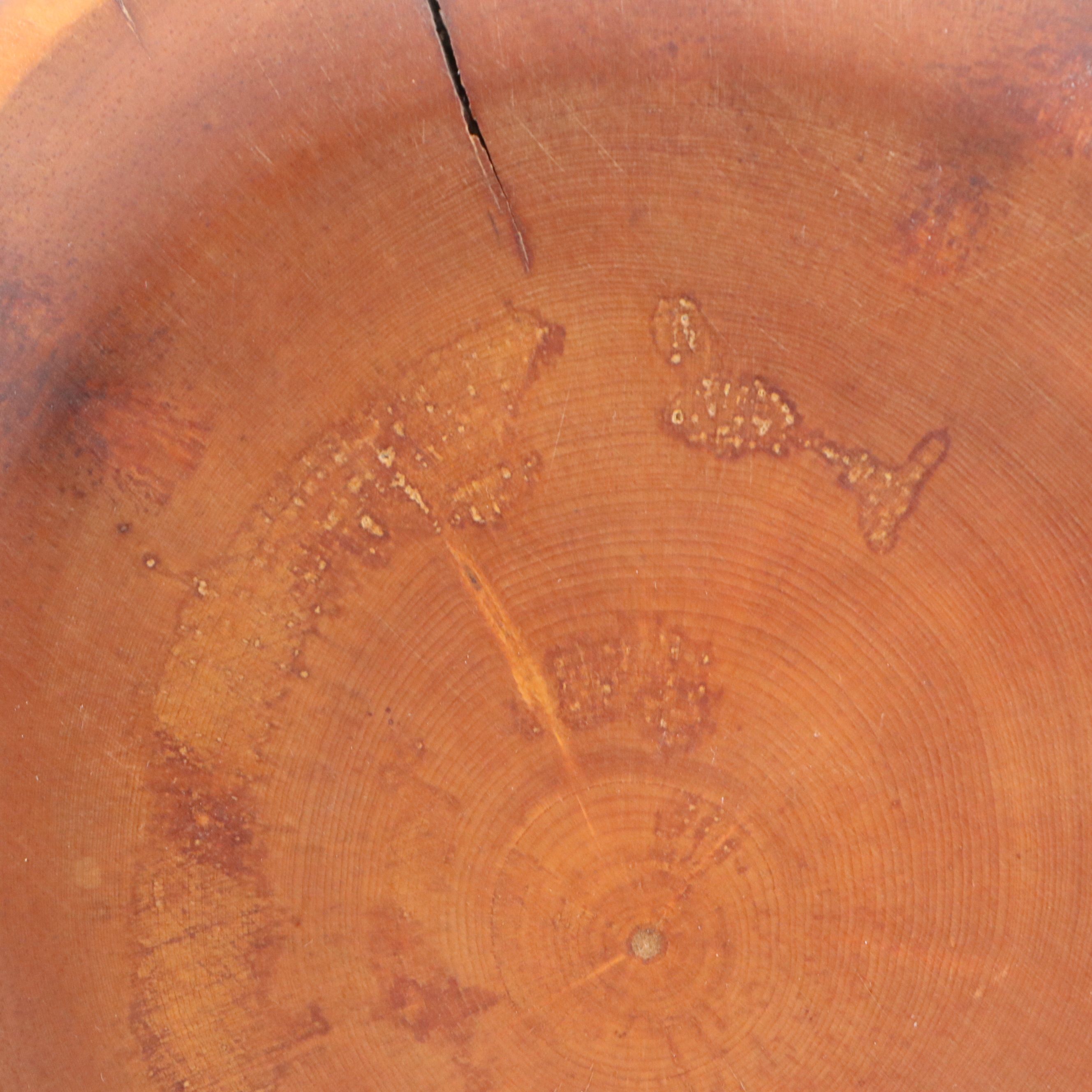 Spancraft Folk Art Carved Wood Mushroom Box