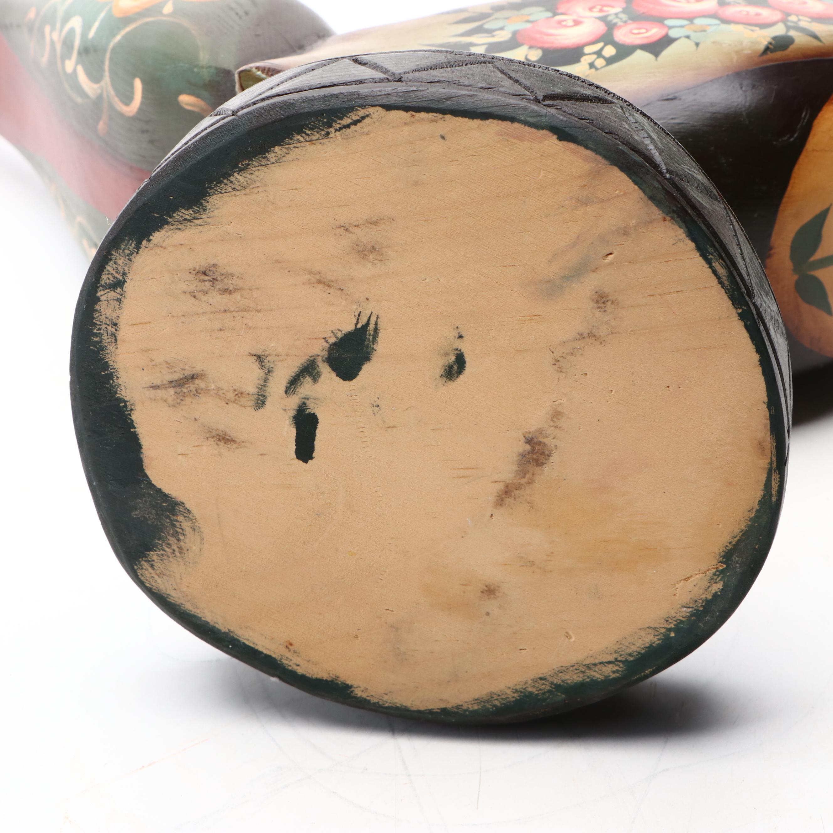 Pennsylvania Dutch Style Hand-Painted Carved Wood Pheasant